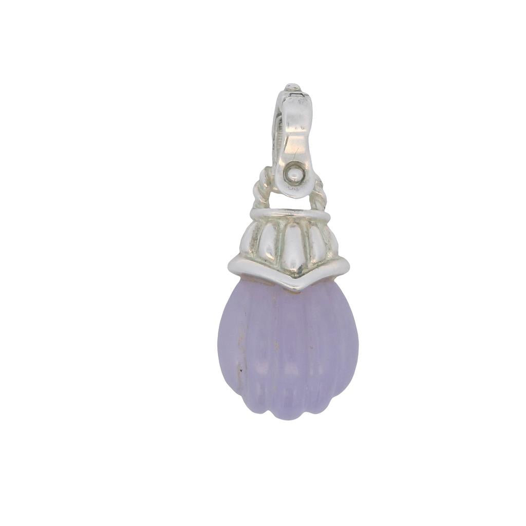 Estate Sterling Silver Dyed Lavender Jadeite Judith Ripka Pendant、mySite、botmansion