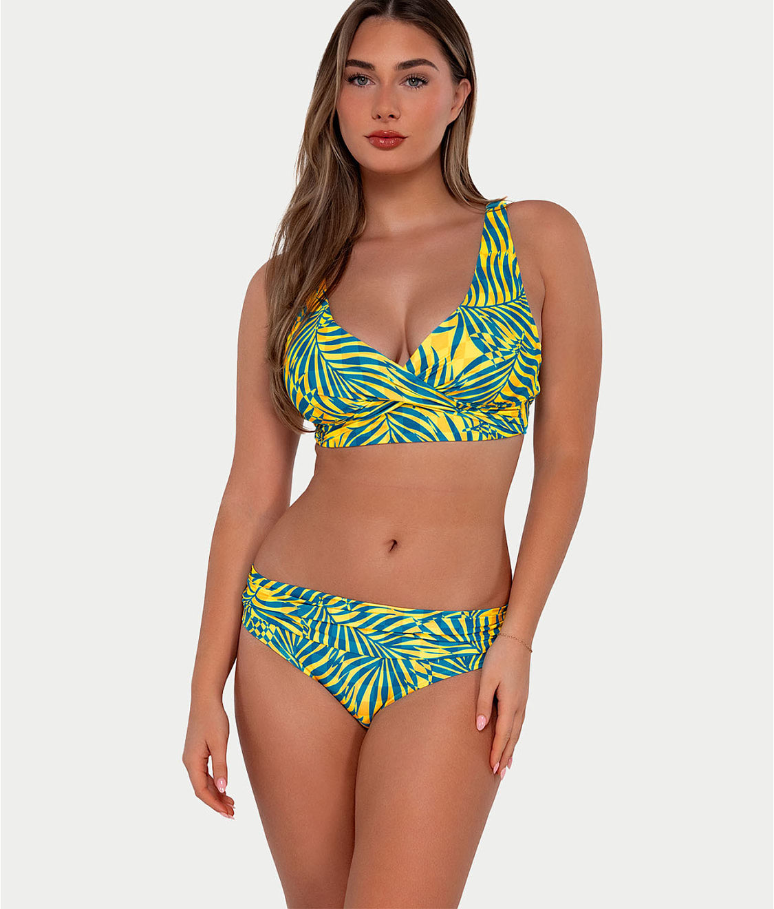 Printed Elsie Underwire Wrap Bikini Top、mySite、bengalsvssteelers