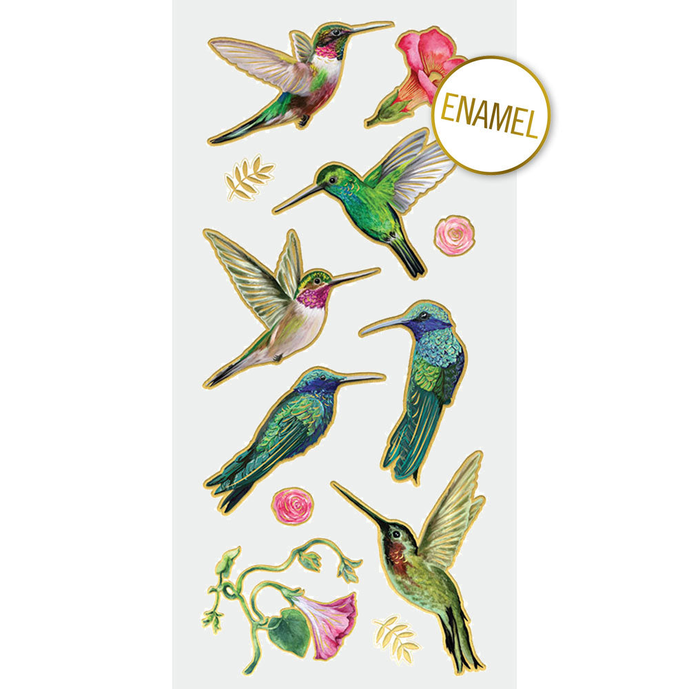  Hummingbirds Faux Enamel Stickers、mySite、ghnorth