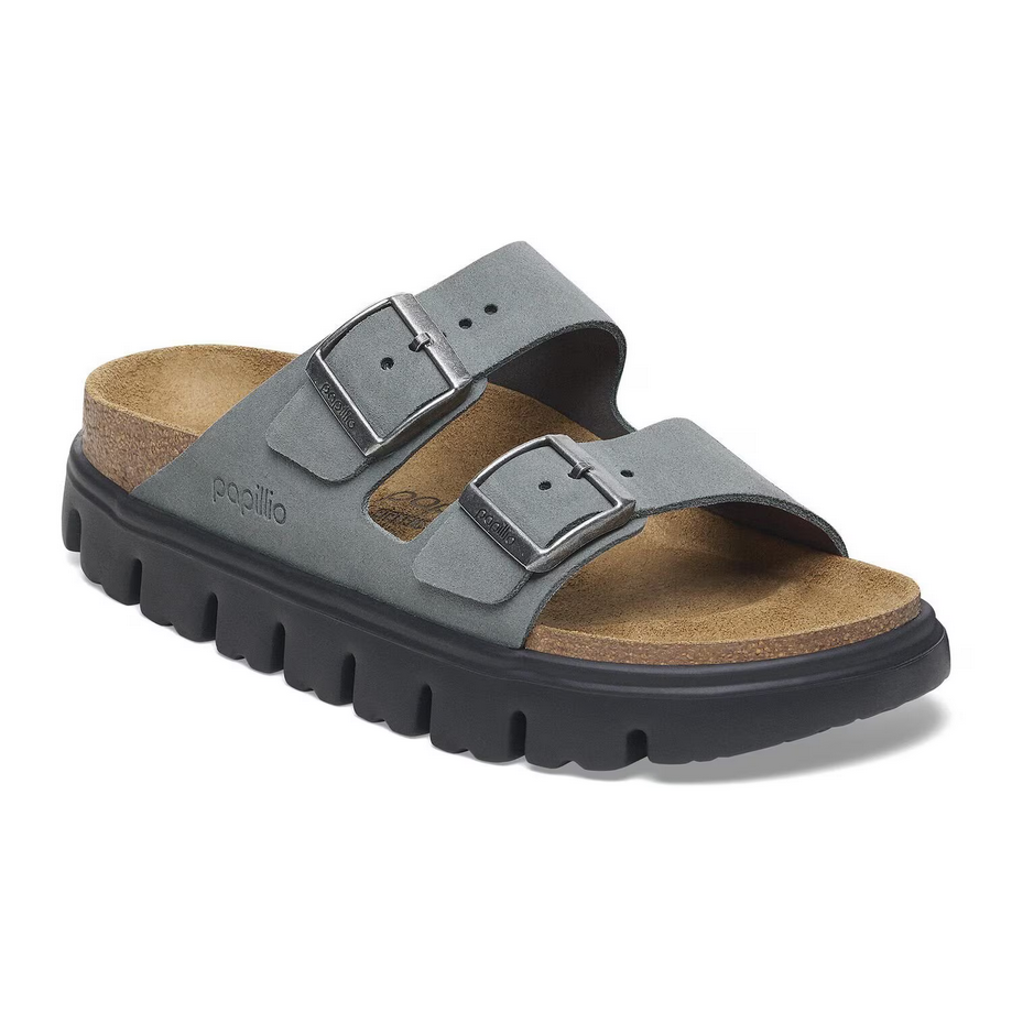  Papillio by Birkenstock Women's Arizona Chunky Sandal - Basalt Grey Suede、mySite、preschool7hills