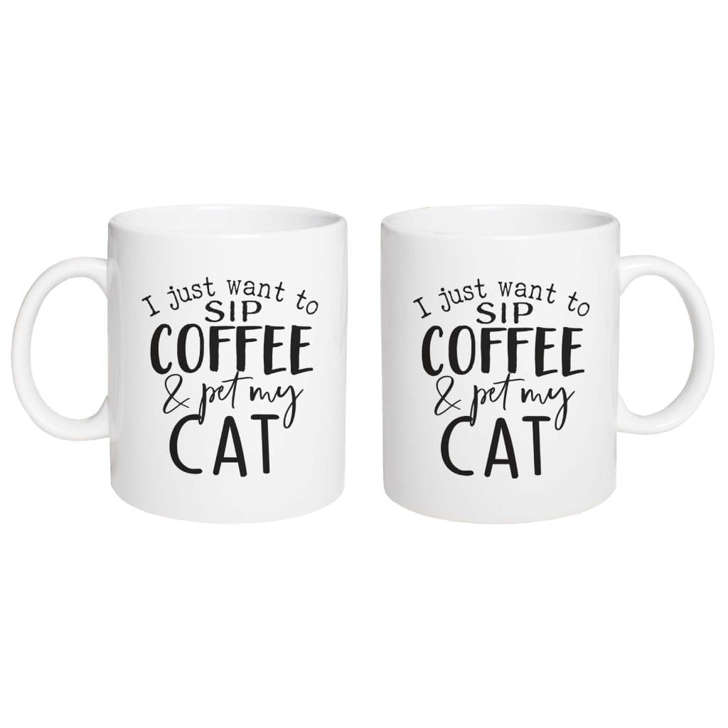 I just want to Sip Coffee and Pet My Cat P Graham Dunn Pet Lovers Coffee Mug、mySite、g9winljtr