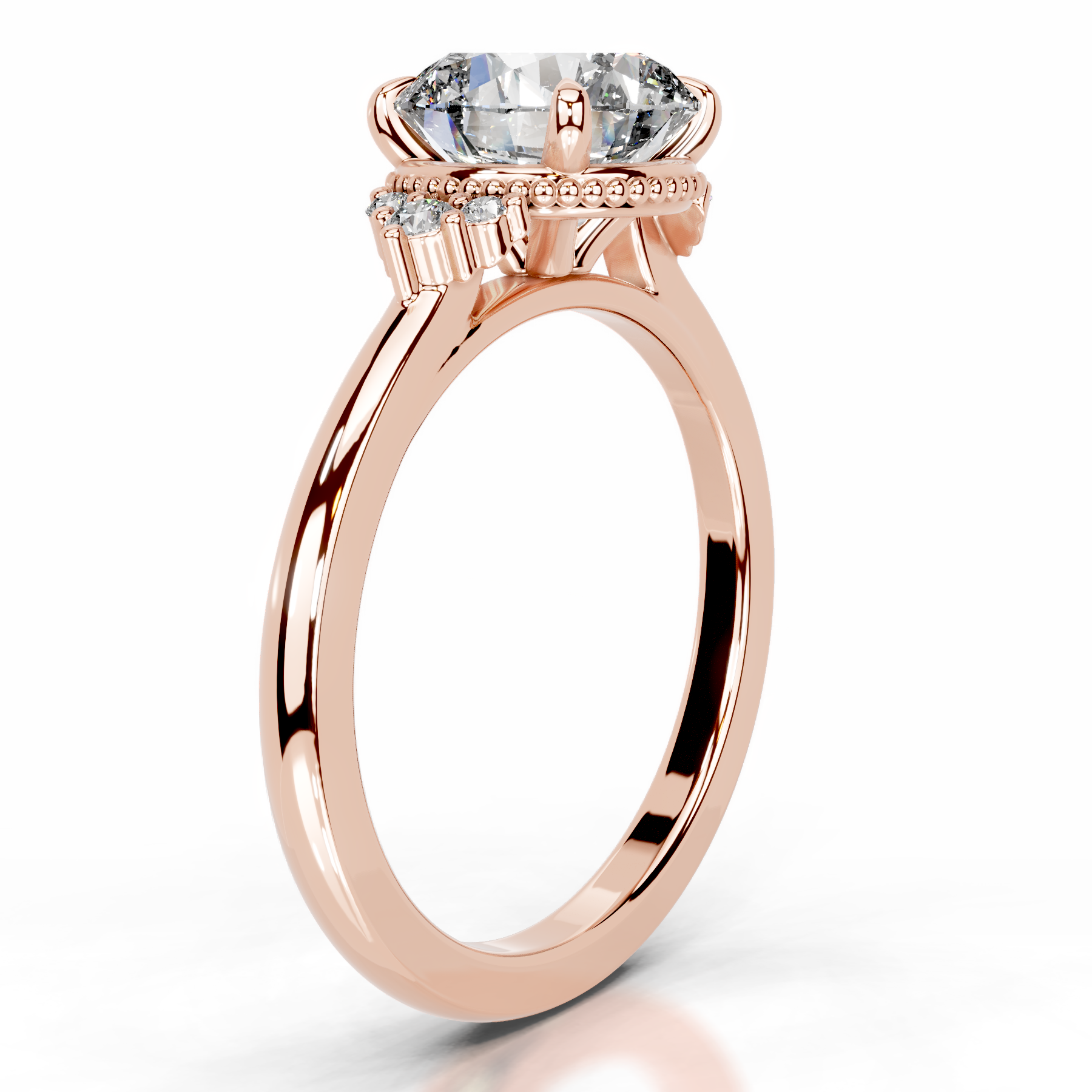 Natasha Diamond Engagement Ring (2.10 Carat) -14K Rose Gold、mySite、hinf8tx79