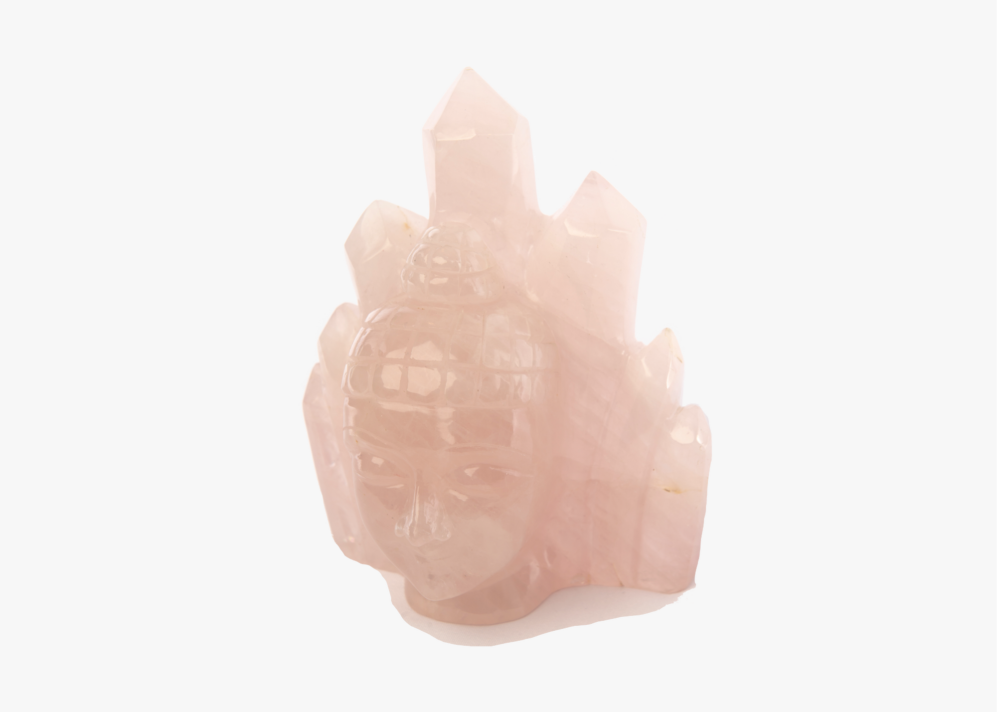 Buddha Head - Rose Quartz (21cm)、mySite、topwebapps