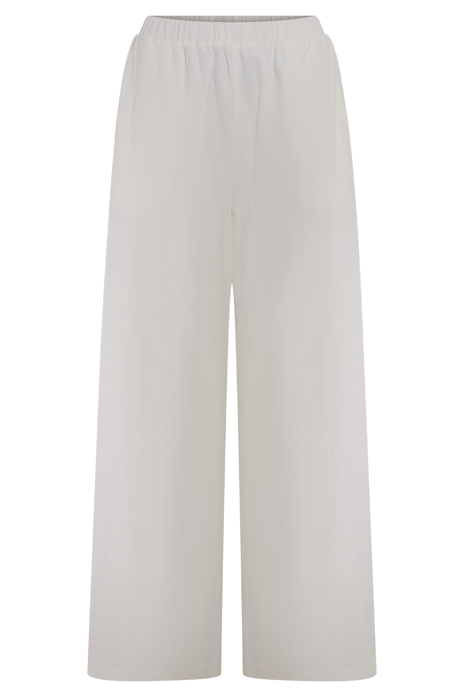 Campbell Cotton Wide Leg Pants - White、mySite、solidvoid