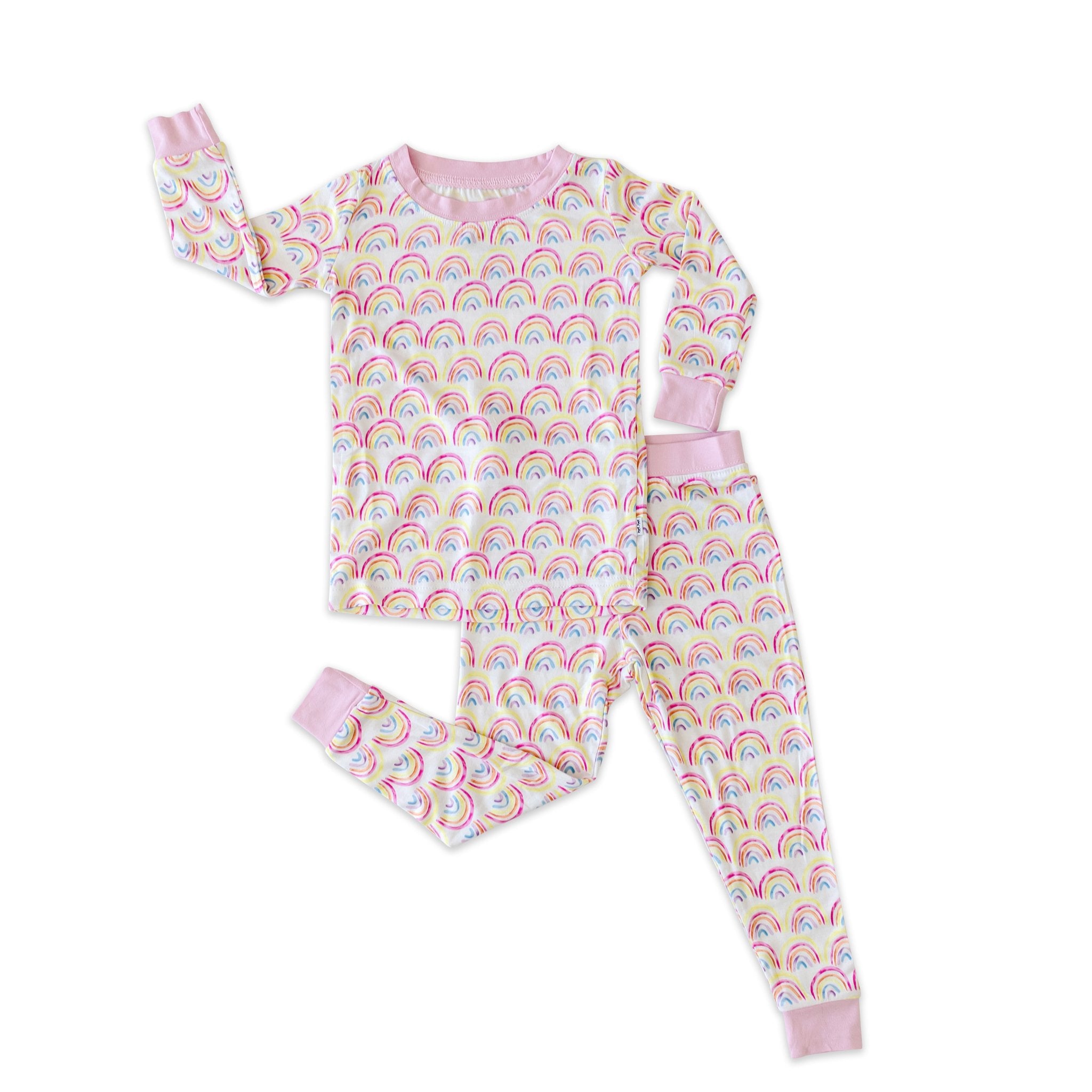  Pastel Rainbows Two-Piece Pajama Set、mySite、layawaytickets