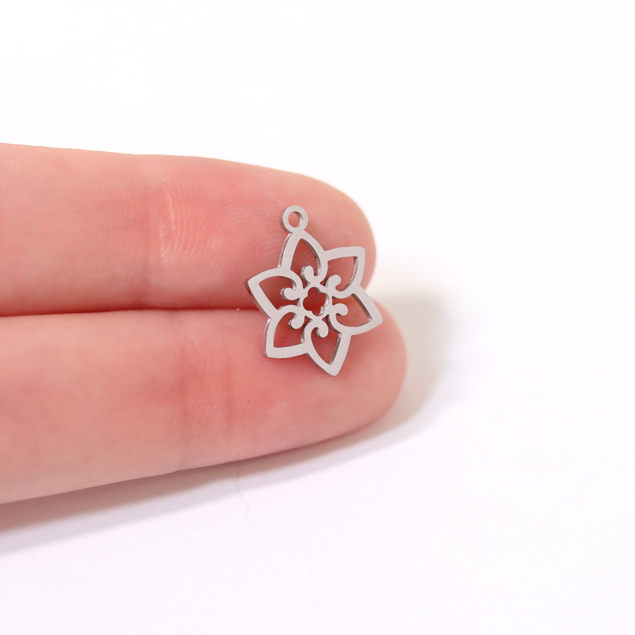 18K Gold PVD Stainless Steel Flower Charm / PDL0082、mySite、dreamappss