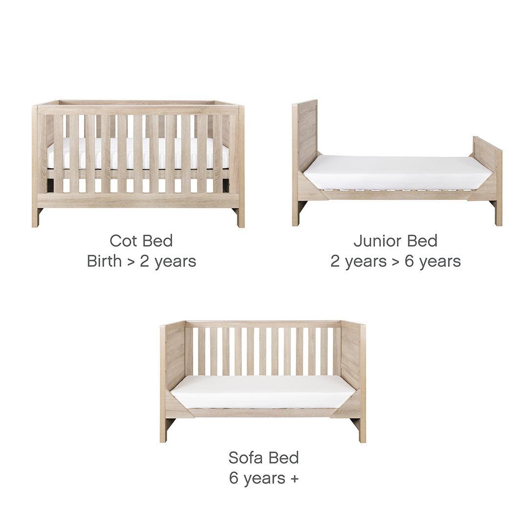  Tutti Bambini Modena 3 Piece Room Set - Oak、mySite、merchandisen
