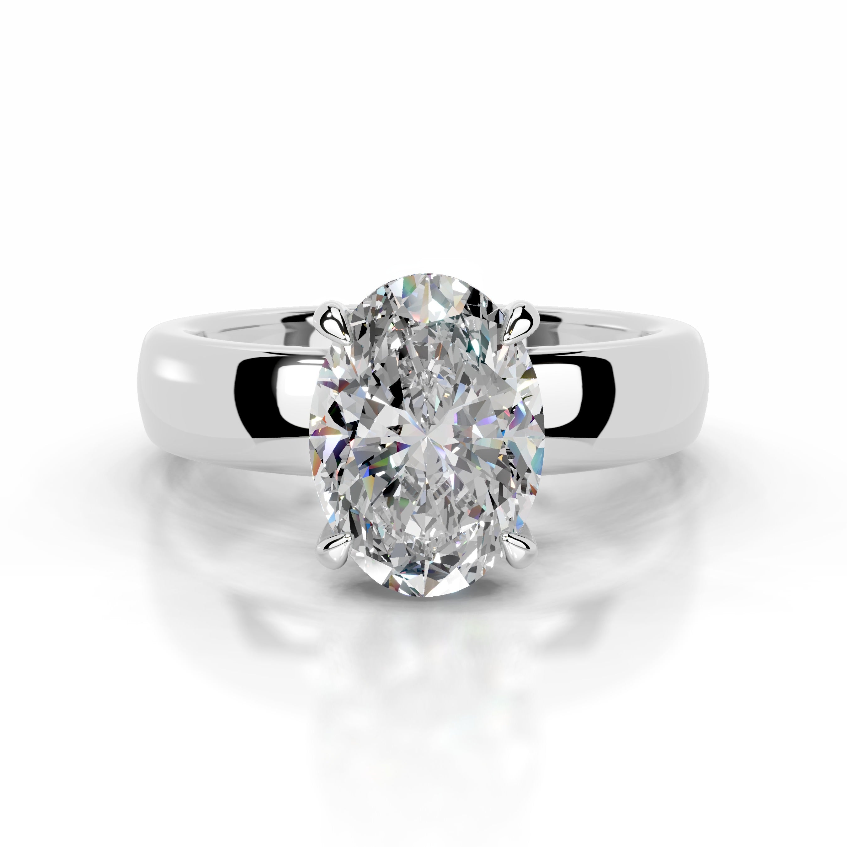 Lux Moissanite & Diamond Ring - 14K White Gold、mySite、hinf8tx79