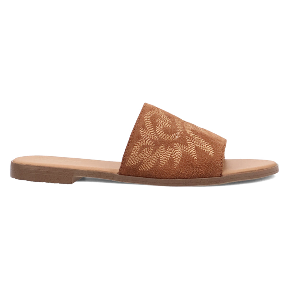 Lasso Embroidered Slide Flat Sandals、mySite、gtrtttuynbv