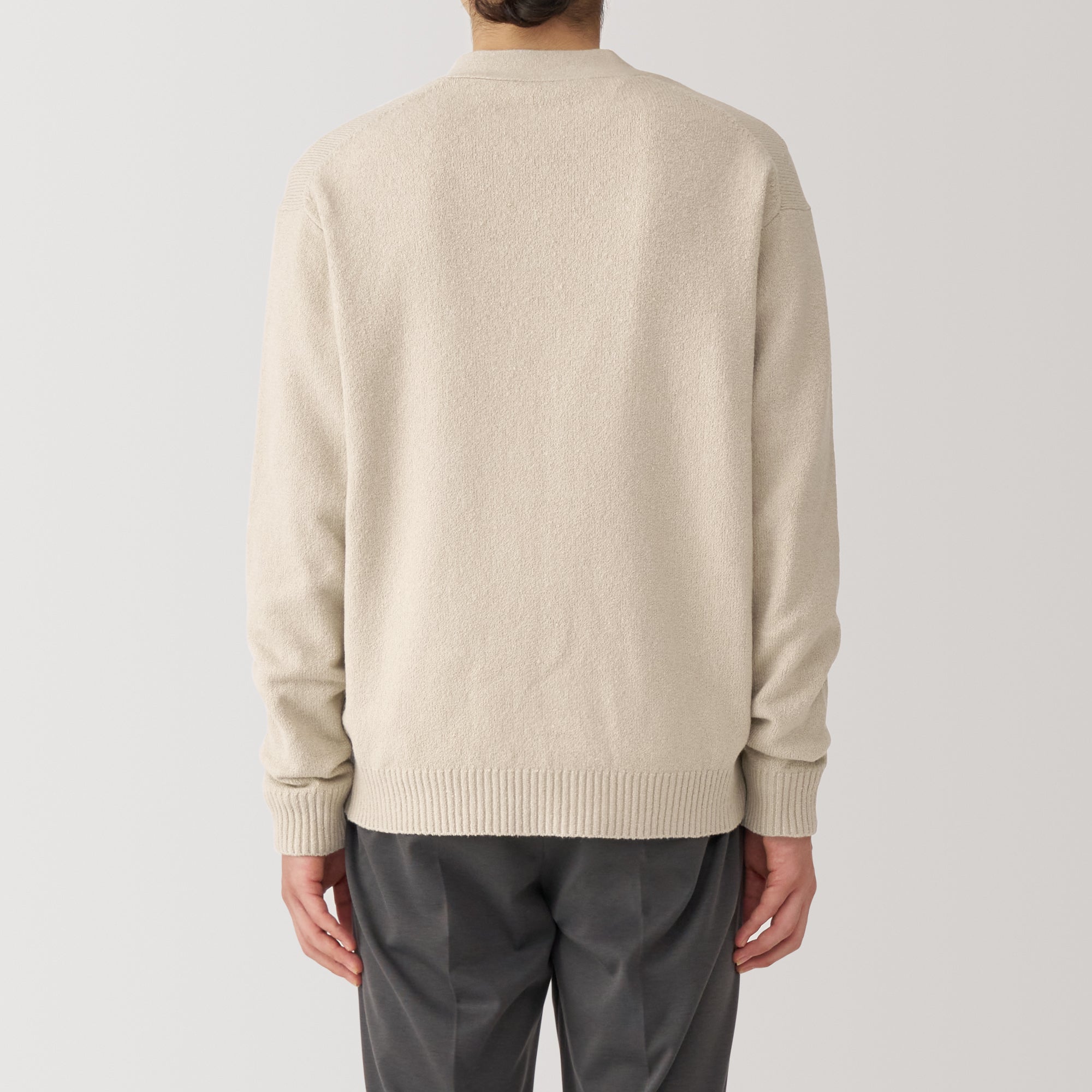  Men's Soy Fiber Mid-Gauge V-Neck Cardigan、mySite、sugarbowlscore