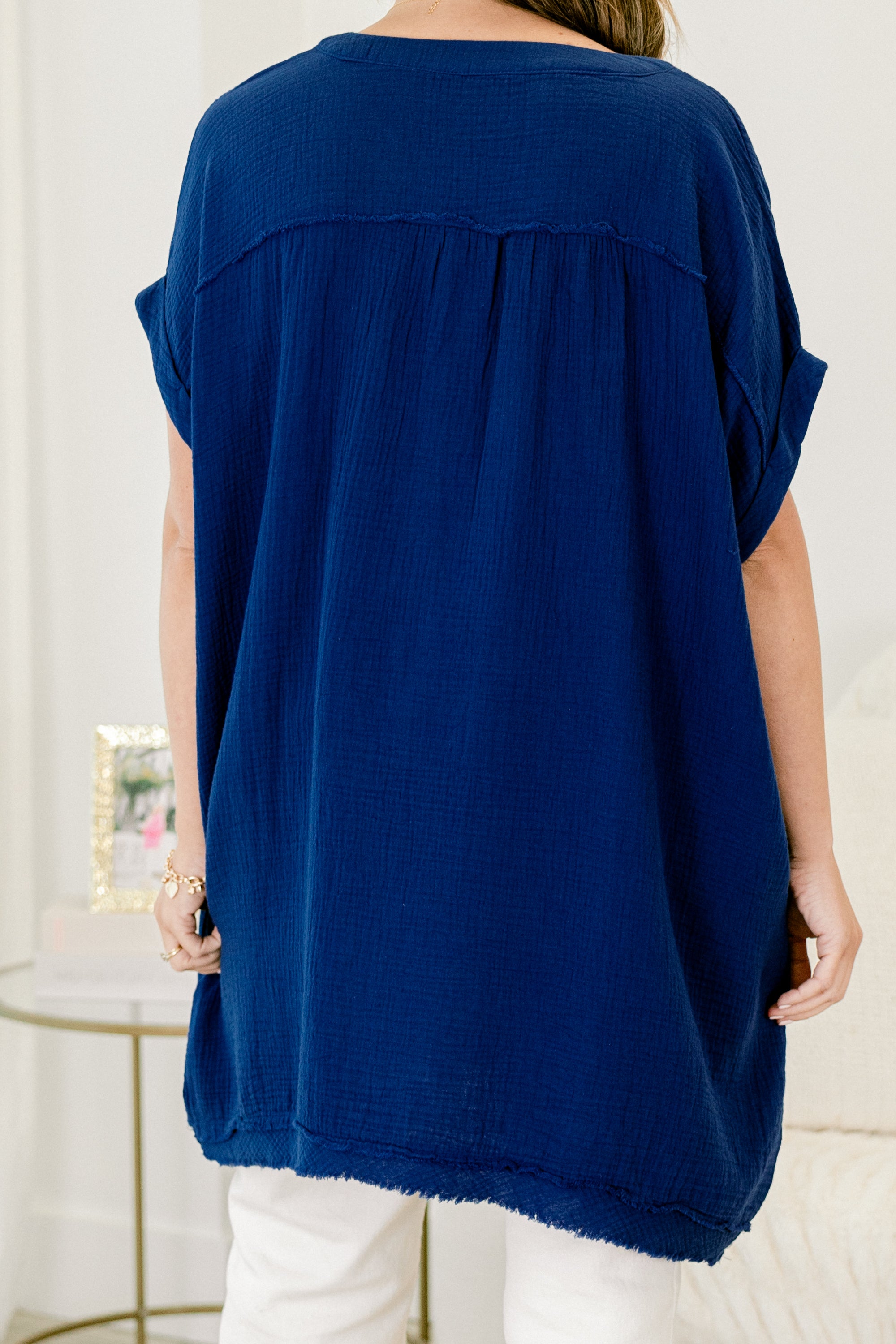  My Love Has Grown Tunic, Light Navy、mySite、justintrudeaud