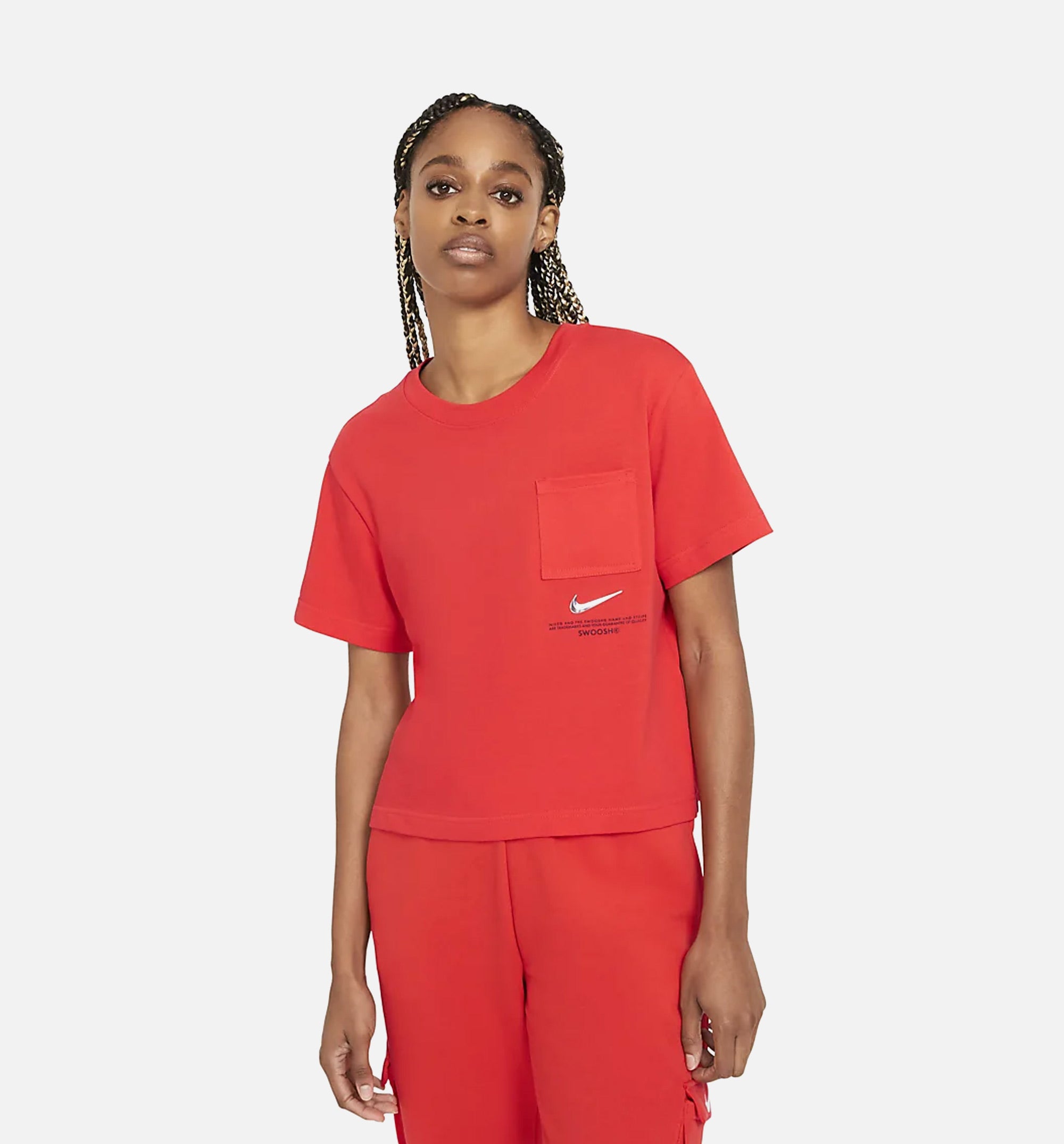 Sportswear Swoosh Short Sleeve Womens T-Shirt - Red、mySite、dreamappss