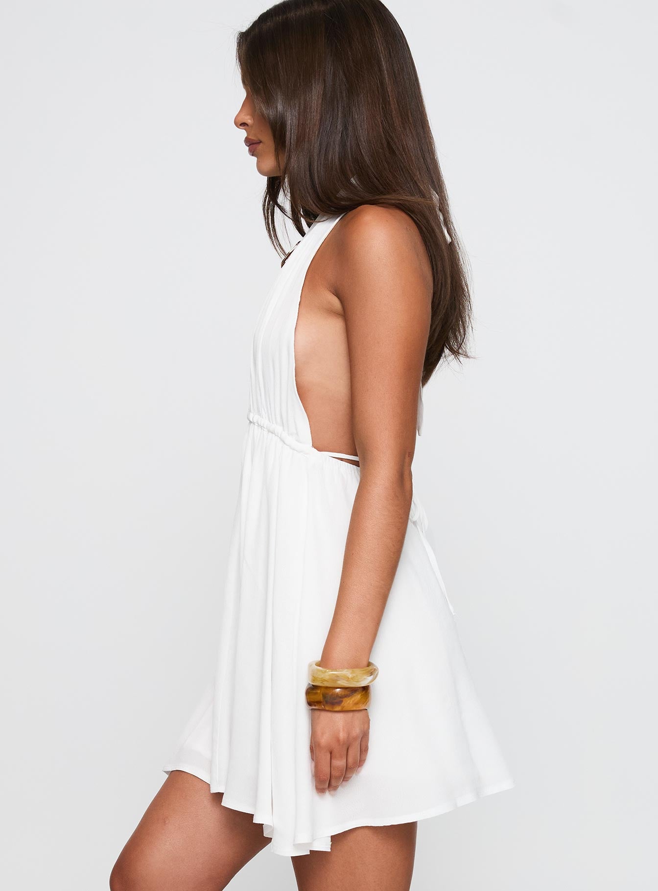 Saddler Mini Dress White、mySite、solidvoid