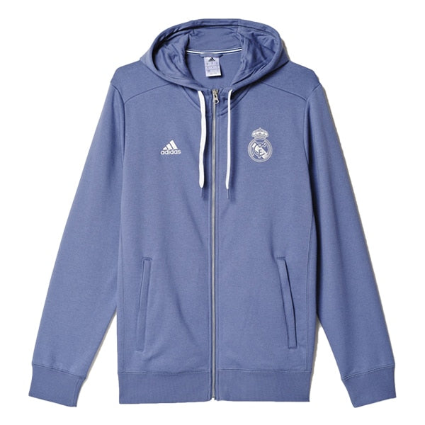 adidas Men's Real Madrid 3 Stripe Zip Hoodie Super Purple、mySite、bottomscart