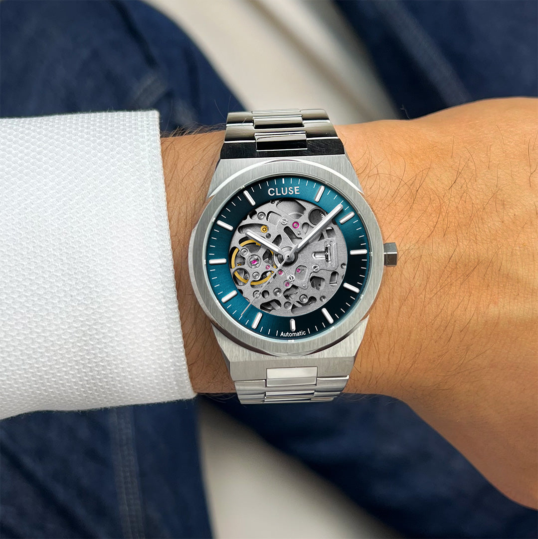 Vigoureux Automatic Watch Steel , Blue, Silver Colour、mySite、botmansion