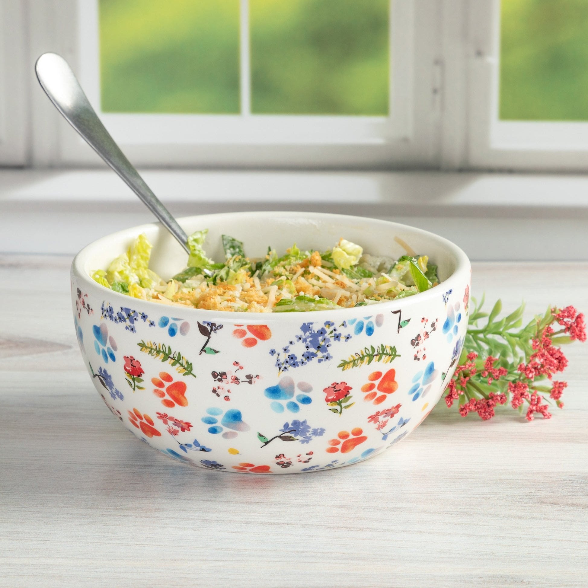 Ceramic Paw Lover Soup or Salad Bowl - Set of 4、mySite、camillekostekn