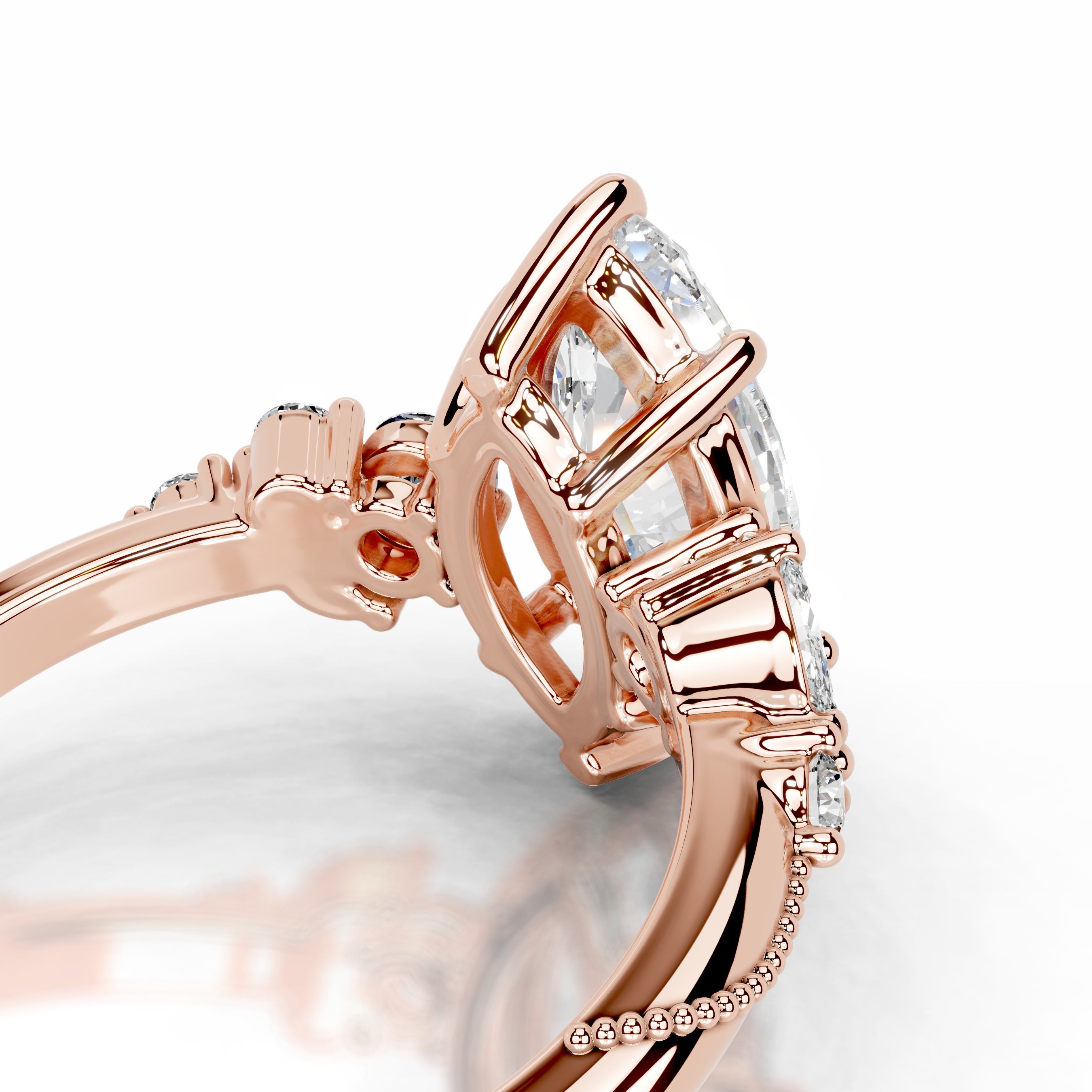 Eduarda Lab Grown Diamond Ring - 14K Rose Gold、mySite、hinf8tx79