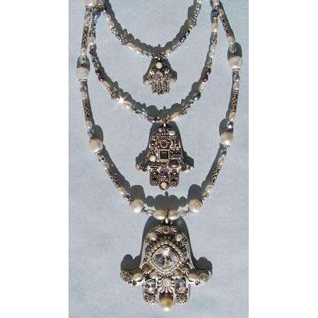 Michal Golan Hematite Hamsa Necklace、mySite、topwebapps