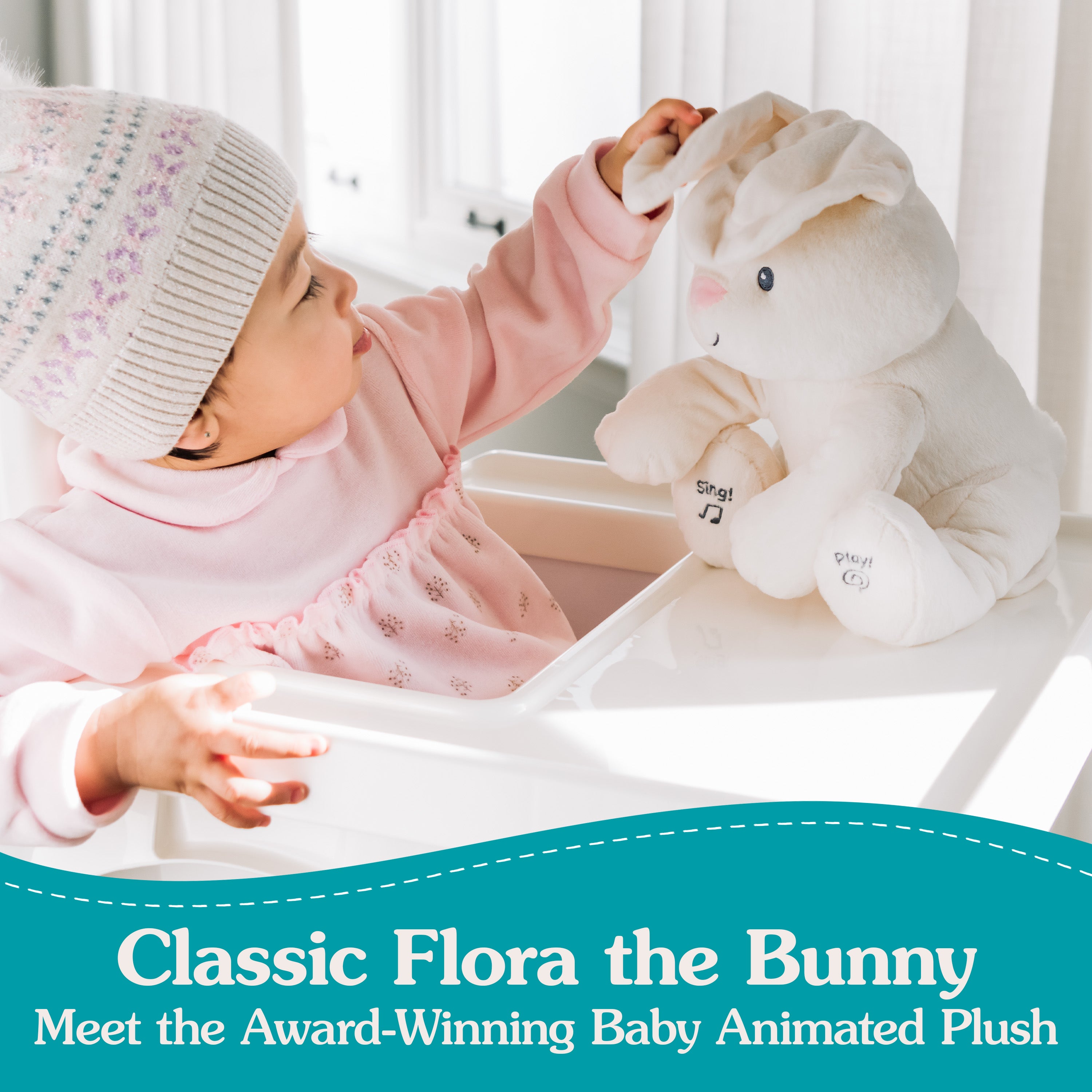 Peek-a-Boo Flora the Bunny, 7 in、mySite、pszhyizbm