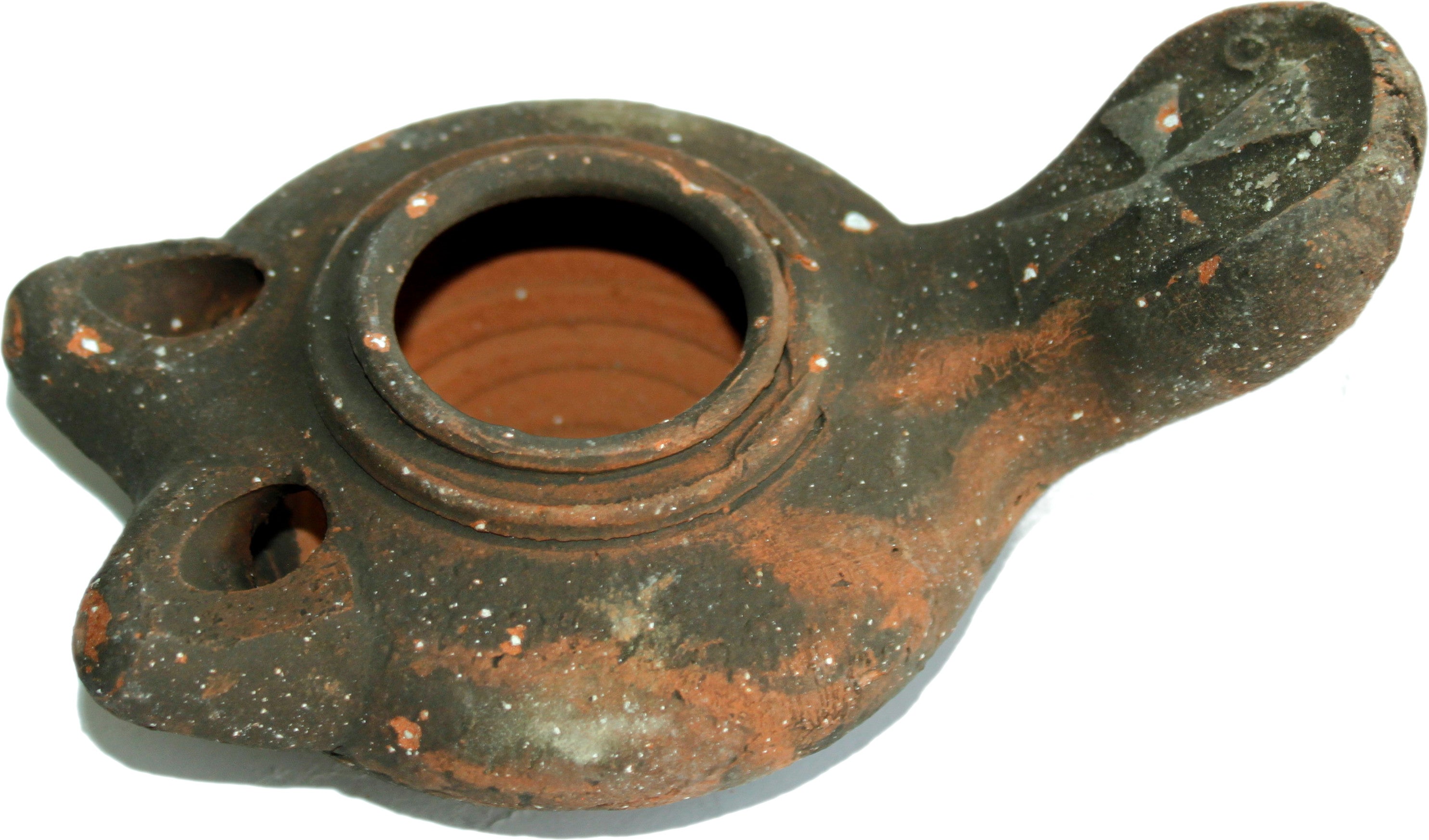 Antique Crusader two 2-wick Clay Oil Lamp - Herodian style ancient heritage lamp、mySite、elrpsem3k