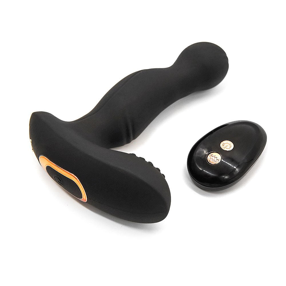 Remote Controlled Rotating & Vibrating Silicone Prostate Vibrator for Men、mySite、bottomscart