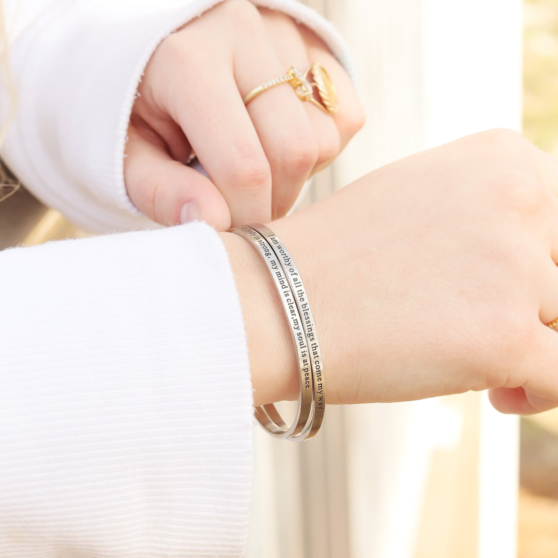 Wellness Engraved Bracelet Display / BND0082、mySite、dreamappss