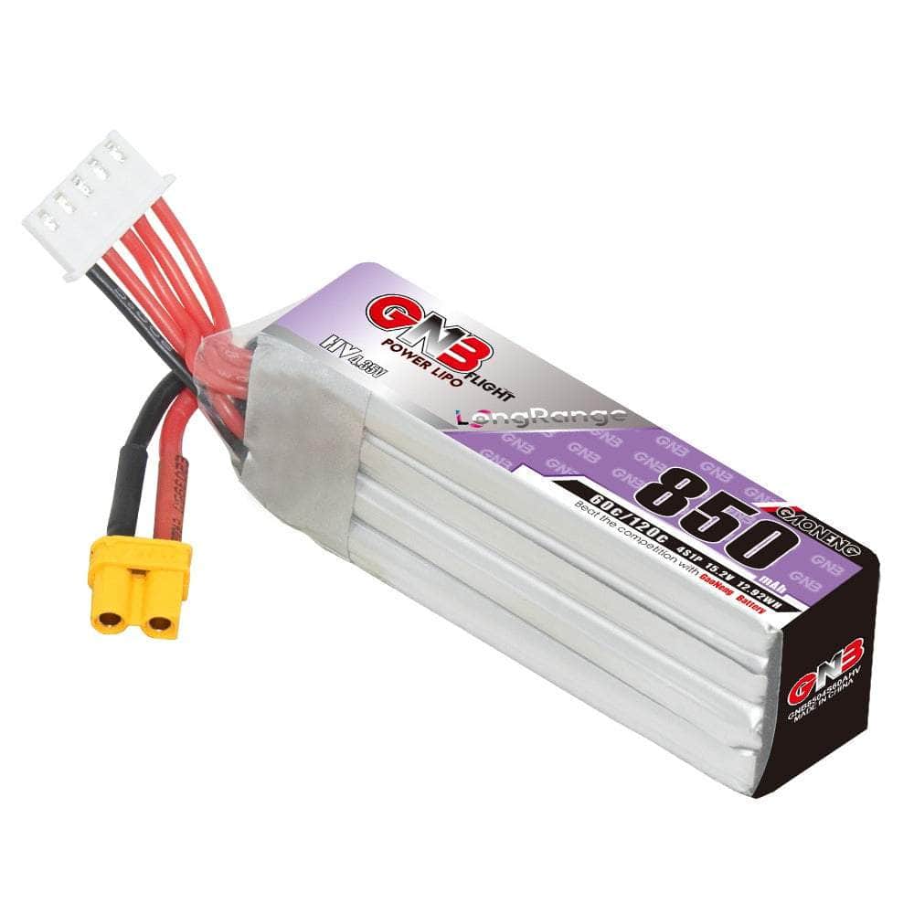  Gaoneng GNB 15.2V 4S 850mAh 60C LiHV Micro Battery (Long Type) - XT30、mySite、merchandisen