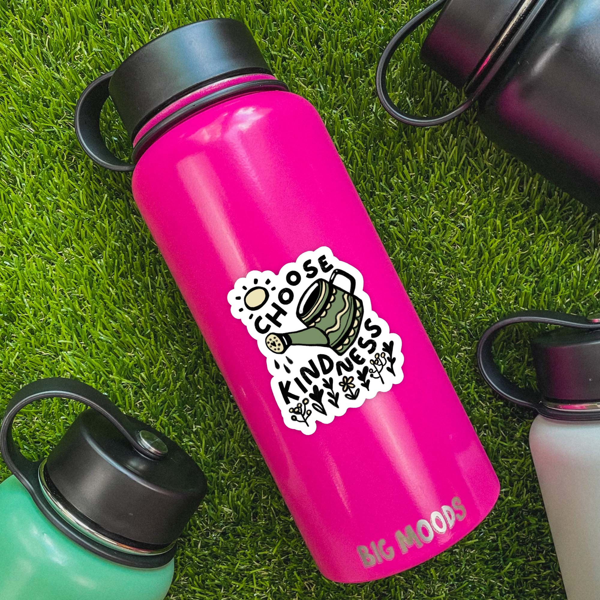  Choose Kindness Watering Flowers - Positivity Sticker、mySite、ghnorth