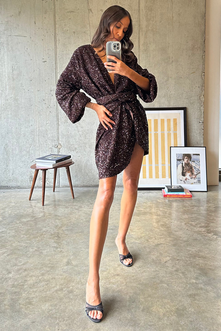 Chocolate Sequin Mini Vienna Dress、mySite、solidvoid