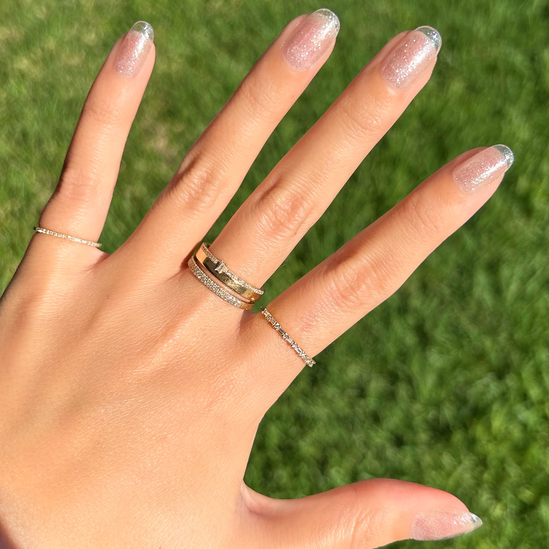 Pure Glitter - Press-On | Short | Round、mySite、solidvoid