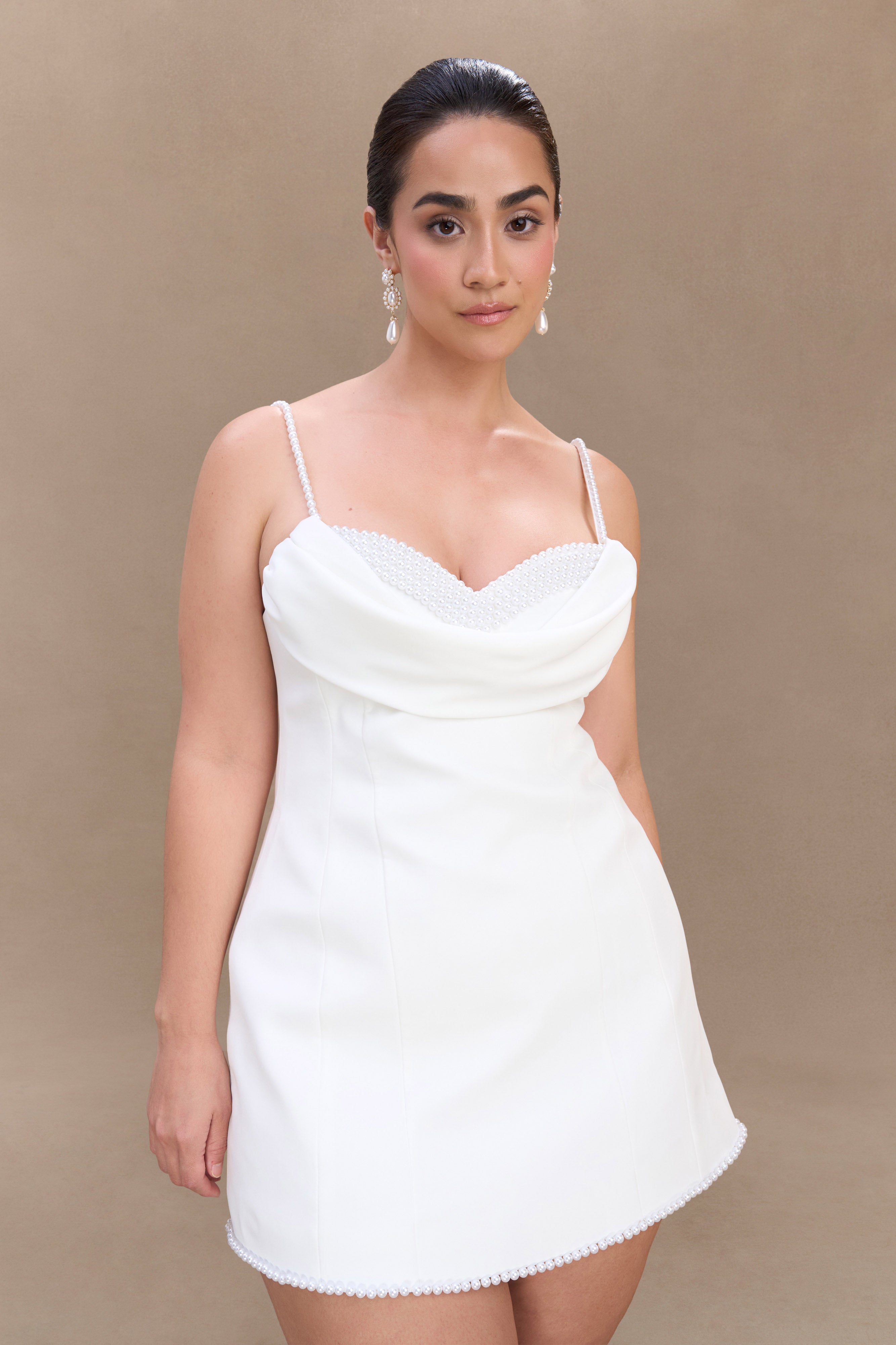 Liliane Suiting Mini Dress - Ivory、mySite、solidvoid