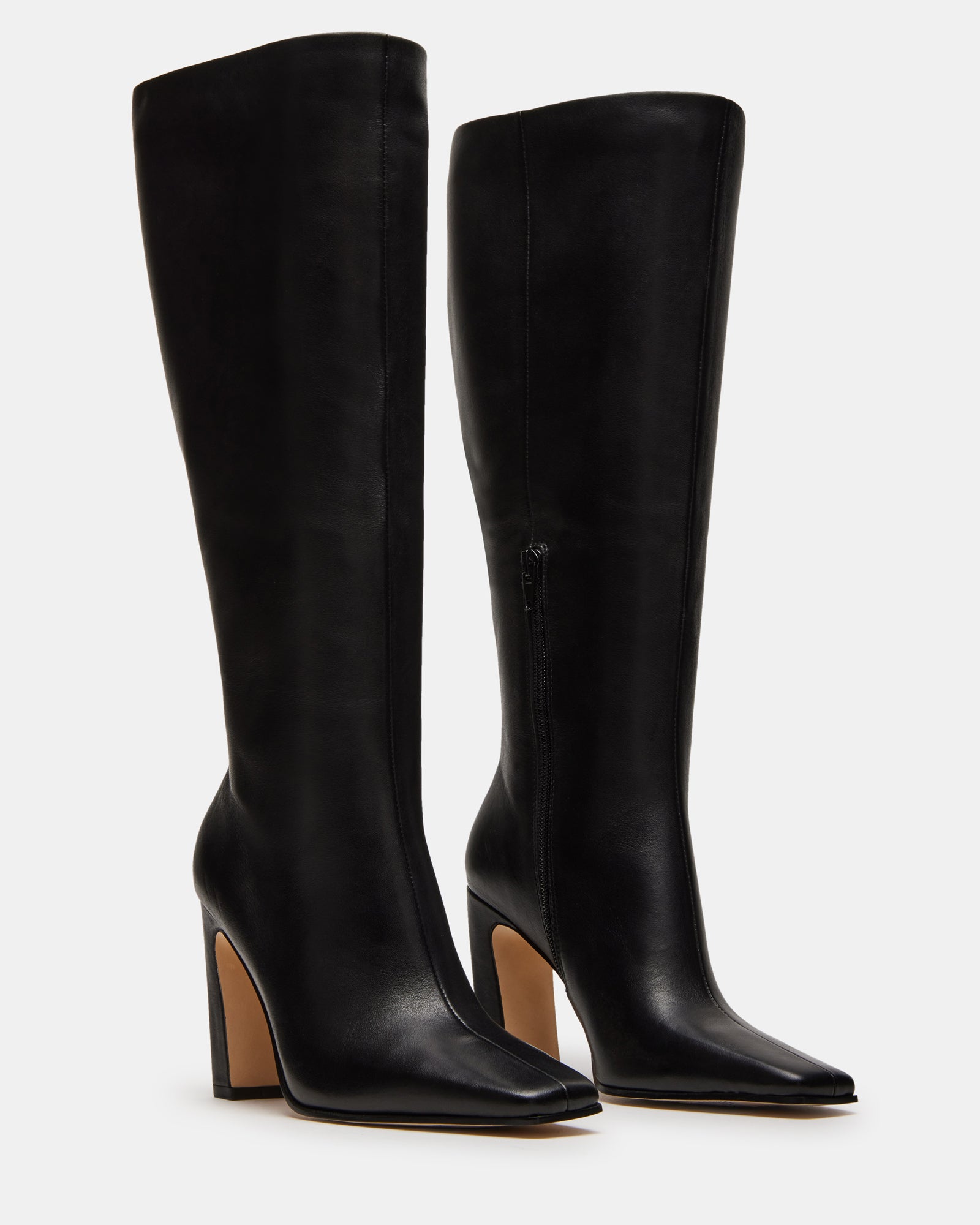 LIZETTE BLACK LEATHER WIDE CALF、mySite、gtrtttuynbv