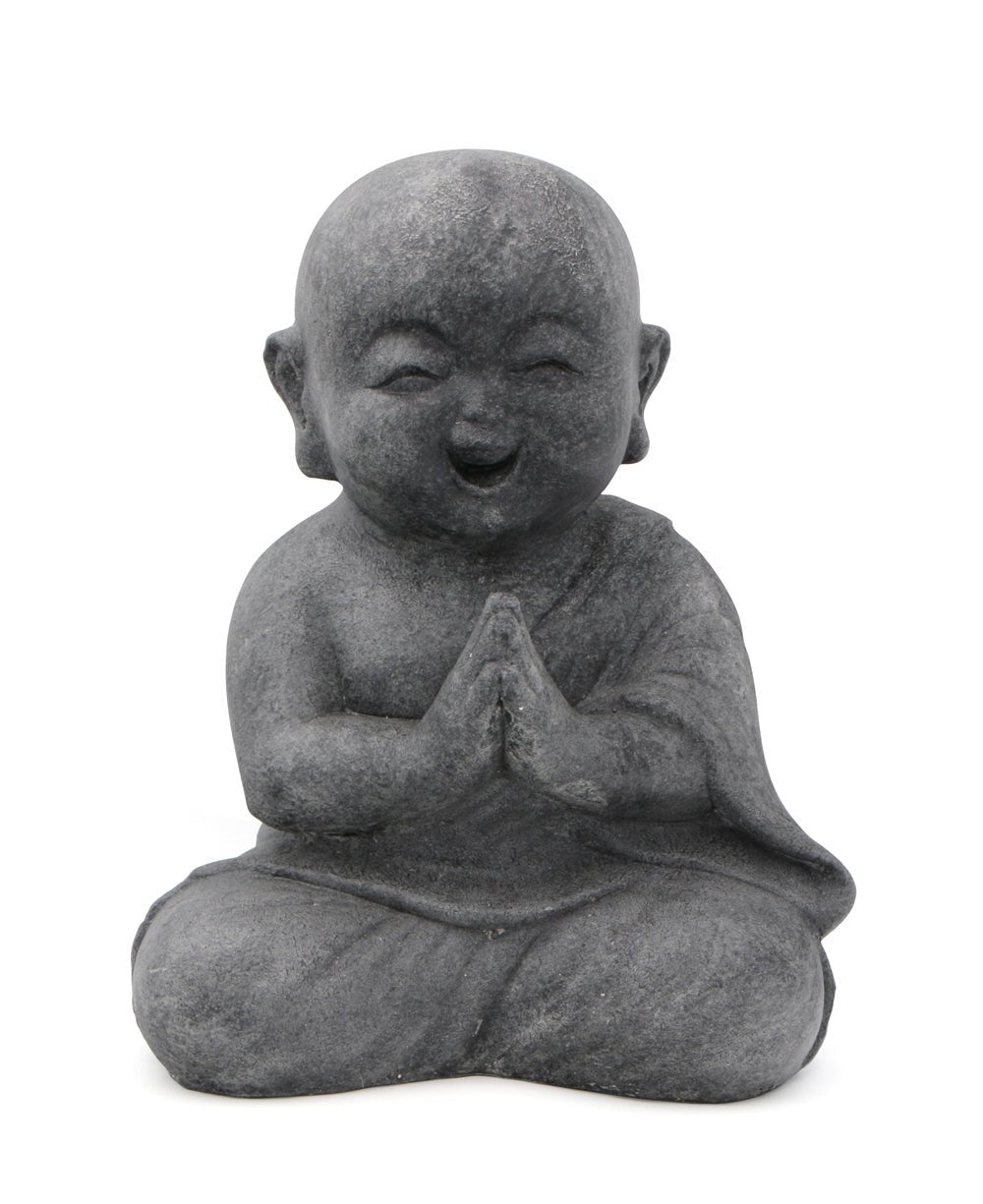 Happy Shaolin Monk Garden Statue, 16 Inches、mySite、topwebapps