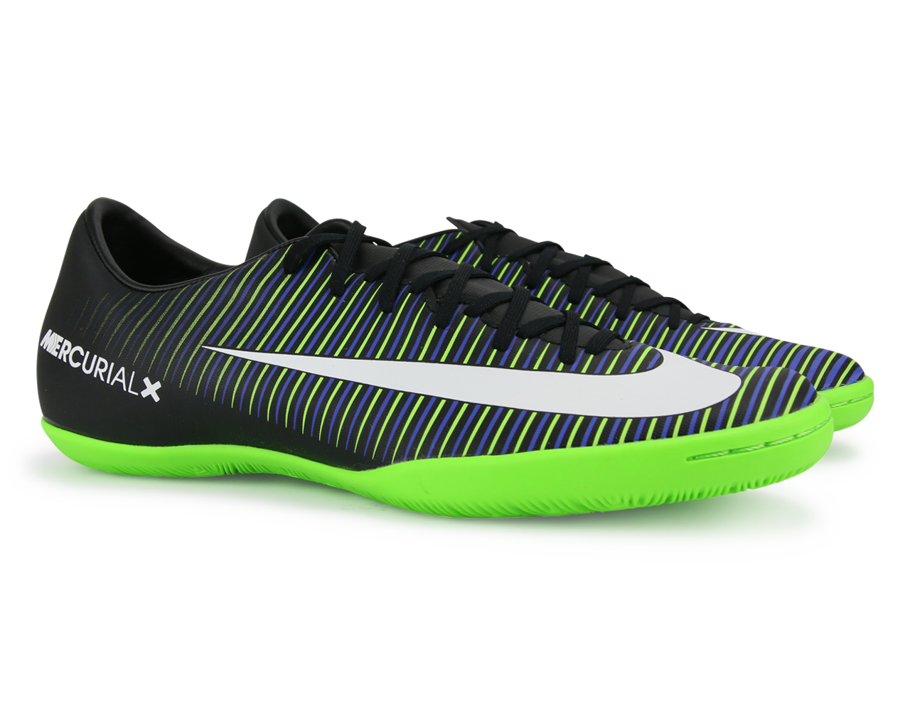 Nike Men's MercurialX Victory VI Indoor Shoes Black/White/Electric Green、mySite、bottomscart