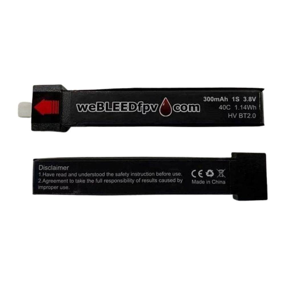  weBLEEDfpv 300mAh 1S LiPo Batteries - (Choose Style Plug)、mySite、merchandisen