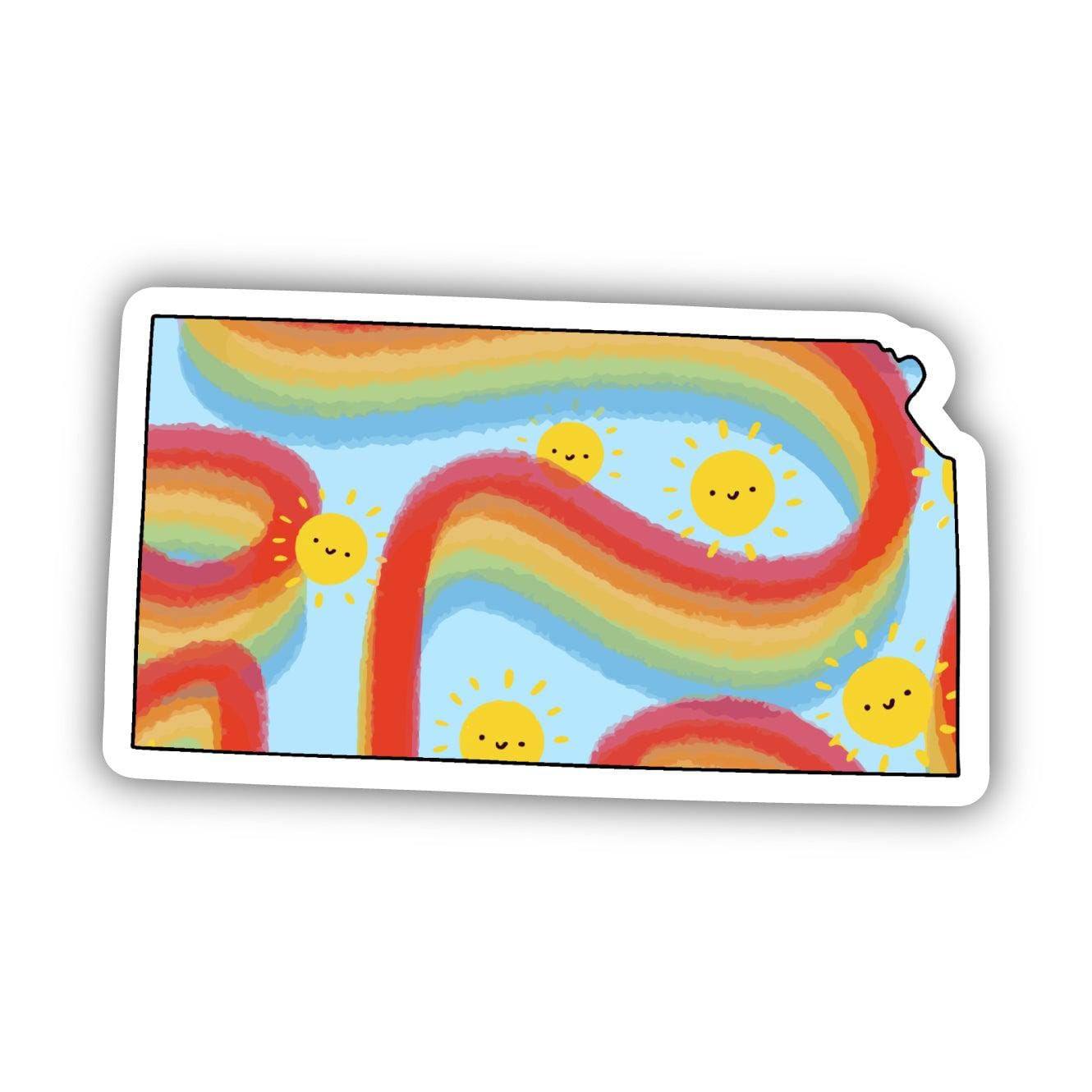  Kansas Rainbow Fun Sticker、mySite、ghnorth