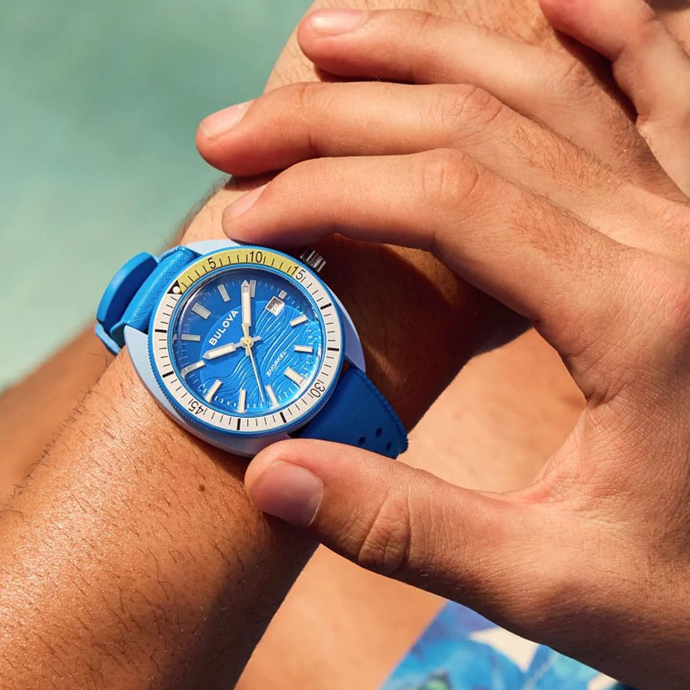 Snorkel Blue Tang Fish 41mm - Blue on Rubber Strap、mySite、botmansion