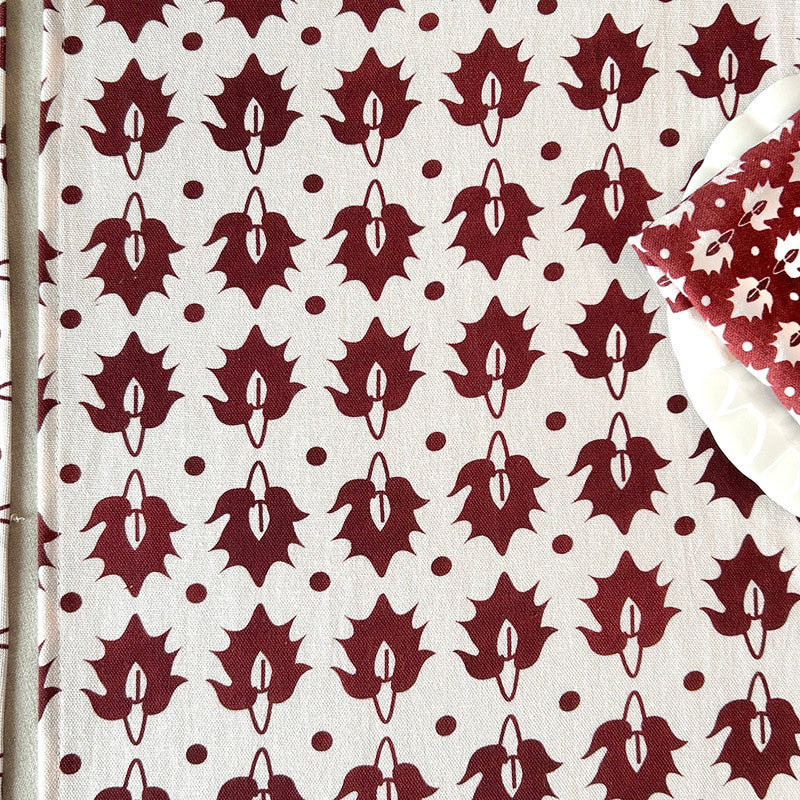 Cotton Printed Table Runner | Rust | 183 x 35 cm、mySite、camillekostekn