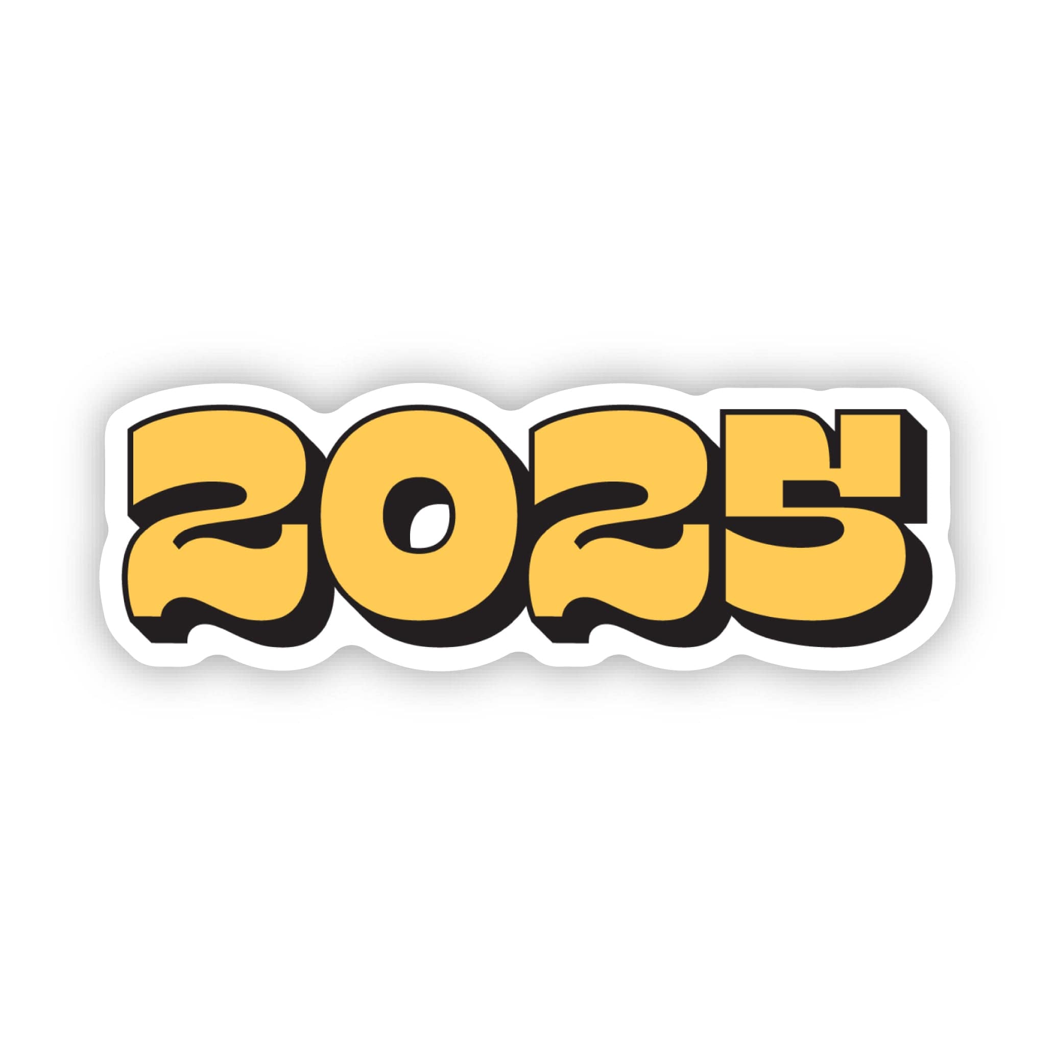  2025 Yellow Text Graduation Sticker、mySite、elrpsem3k