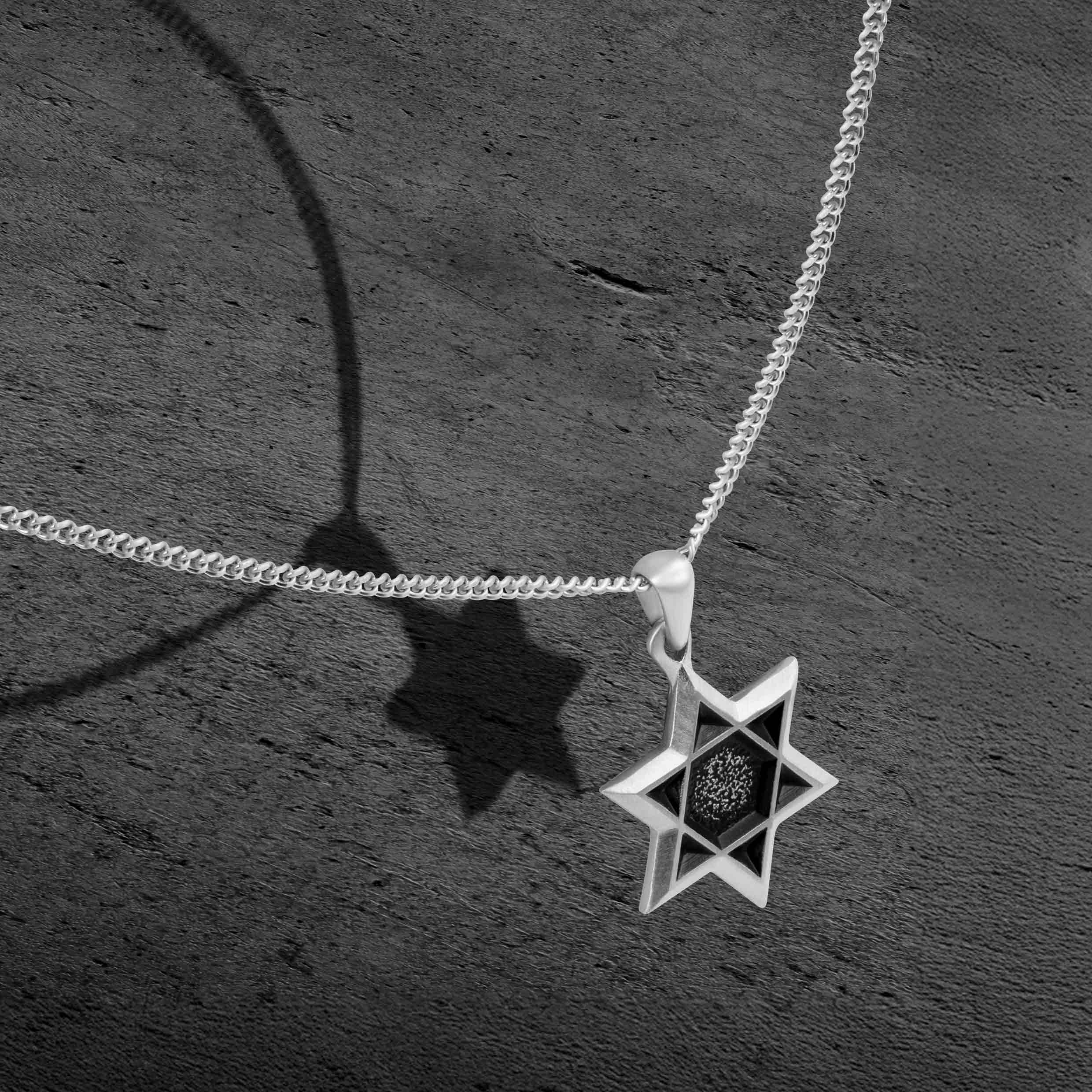  Star Of David Pendant - Silver