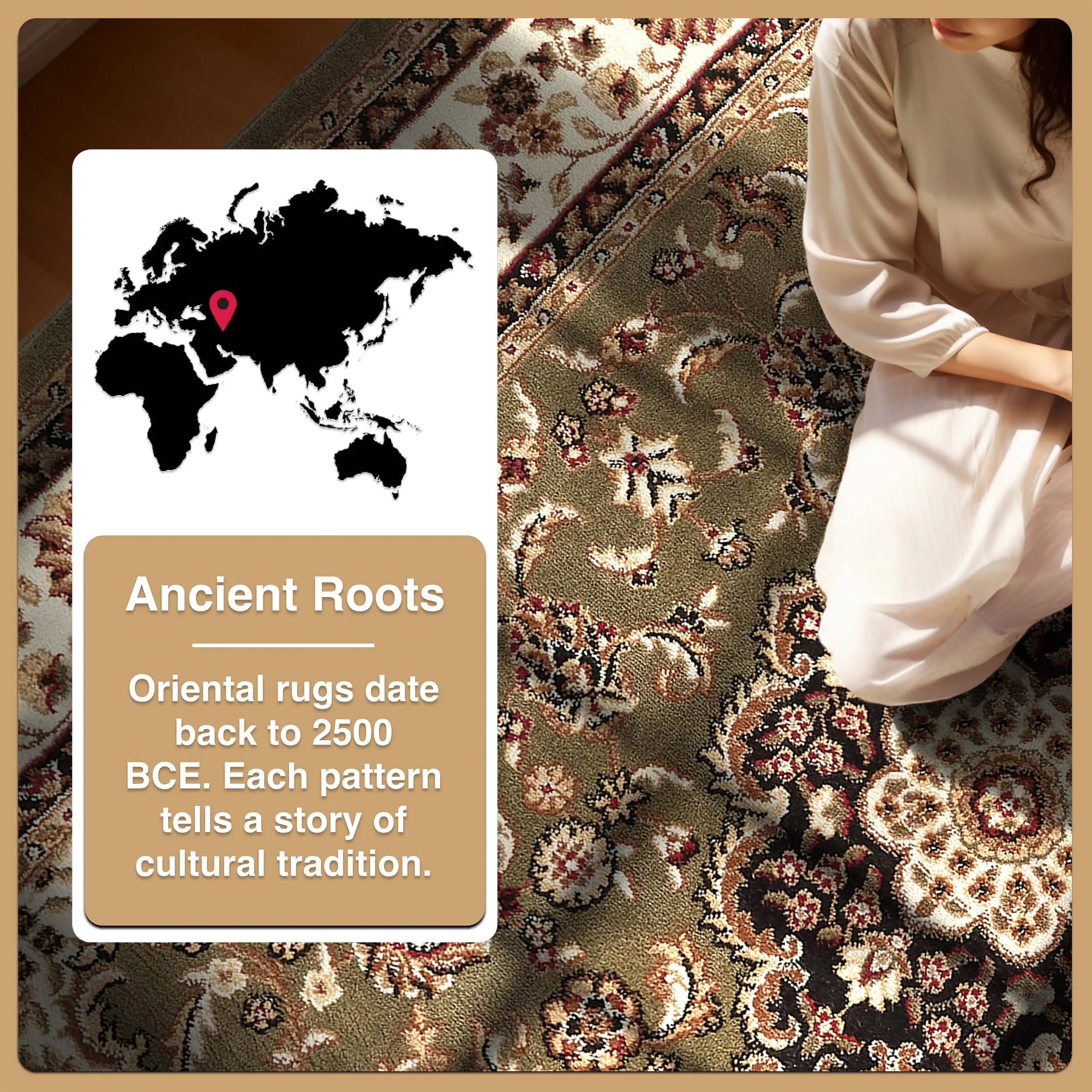 Medallion Kashan Green Traditional Rug、mySite、gigharbornorthrealestate