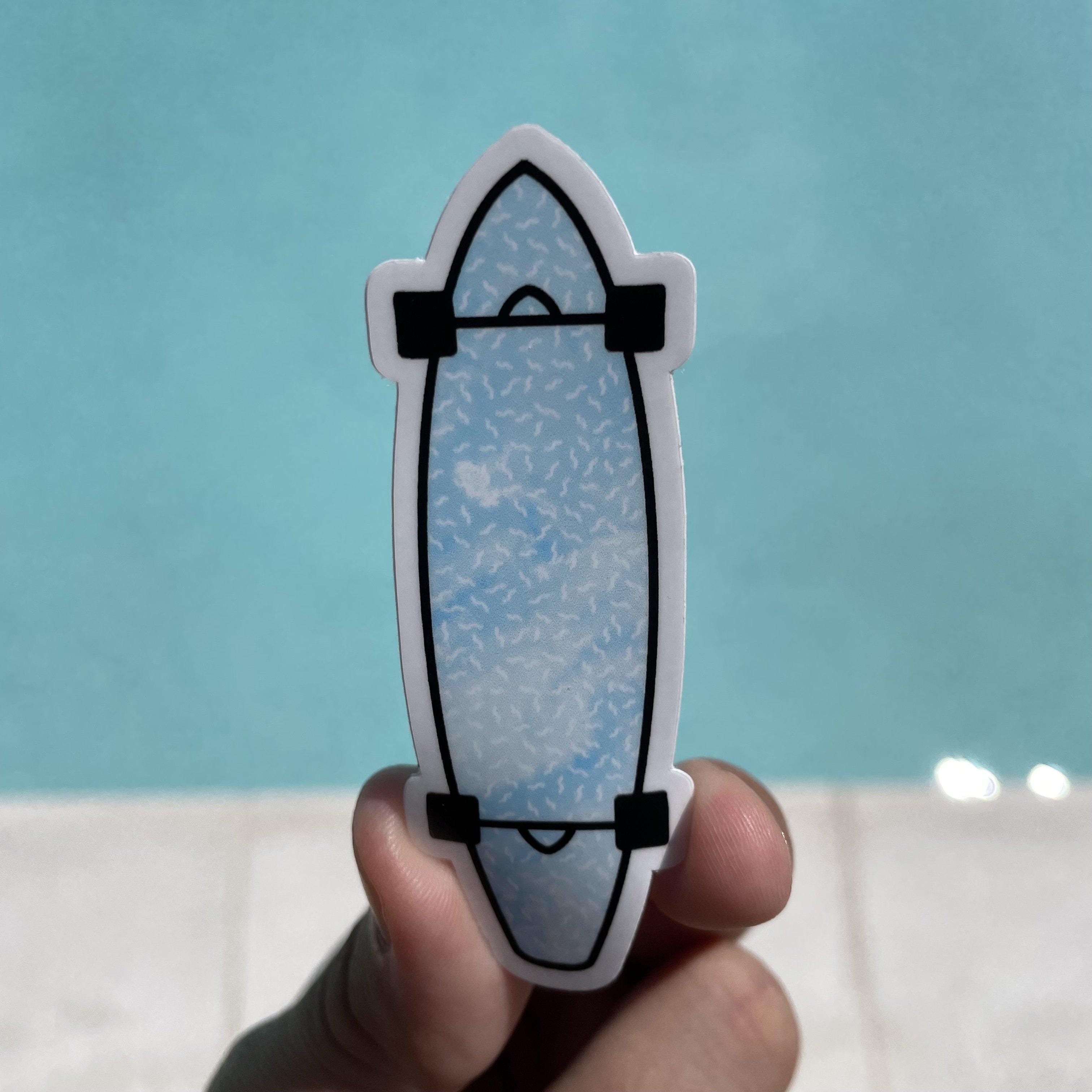  Blue Tie Dye Longboard Aesthetic Sticker、mySite、elrpsem3k