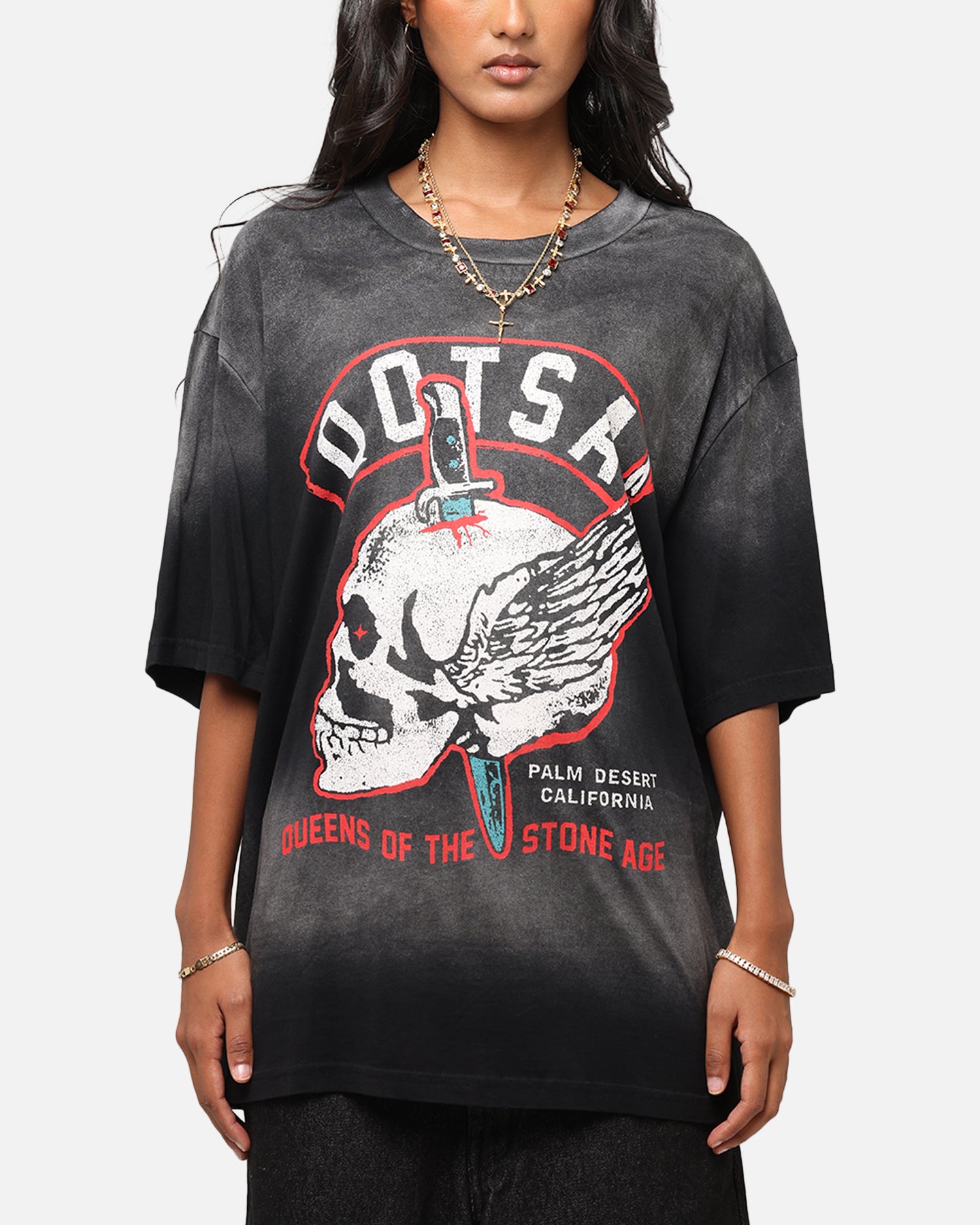 Queens Of The Stone Age Stone Age Vintage T-Shirt Washed Black、mySite、zt4zffjzw