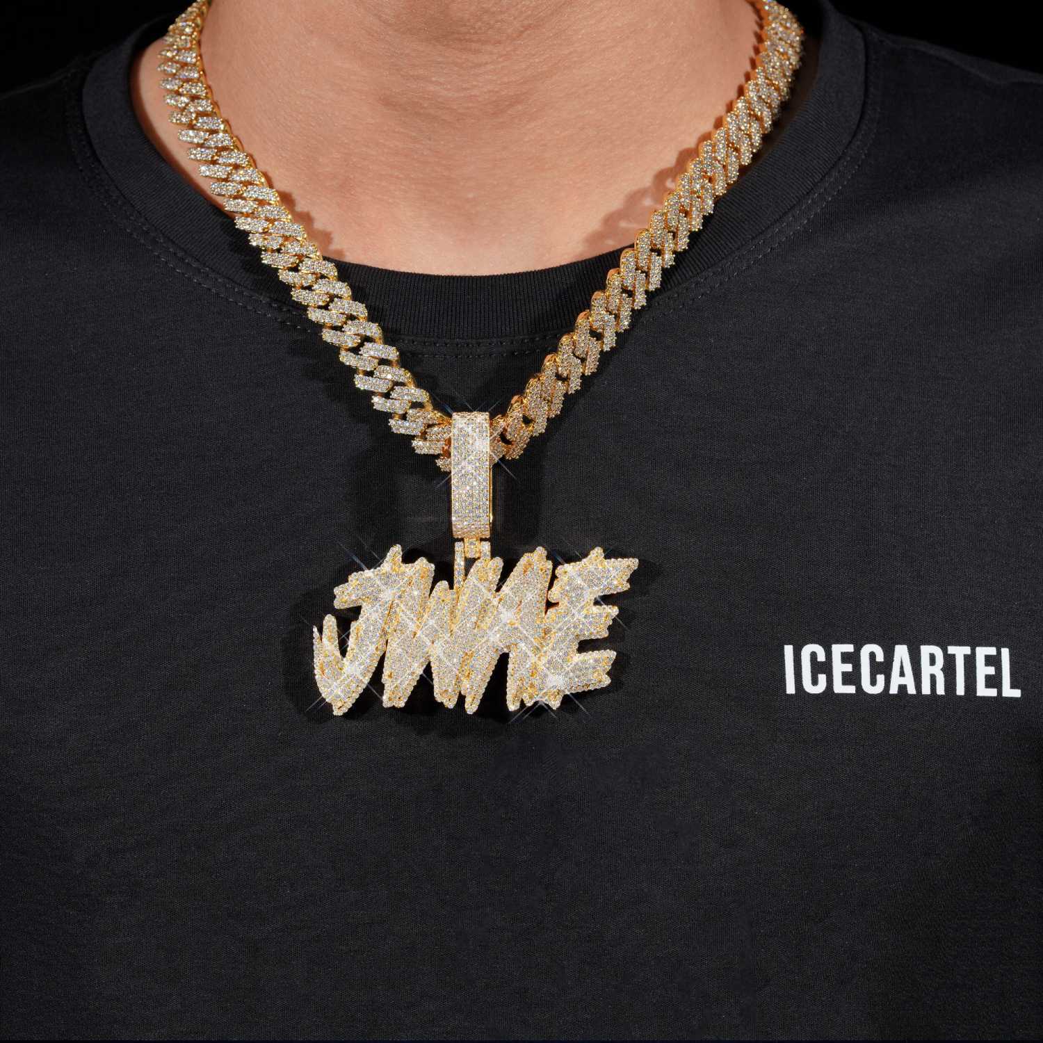 JWAE Custom Moissanite Name Pendant 14K Gold、mySite、hinf8tx79