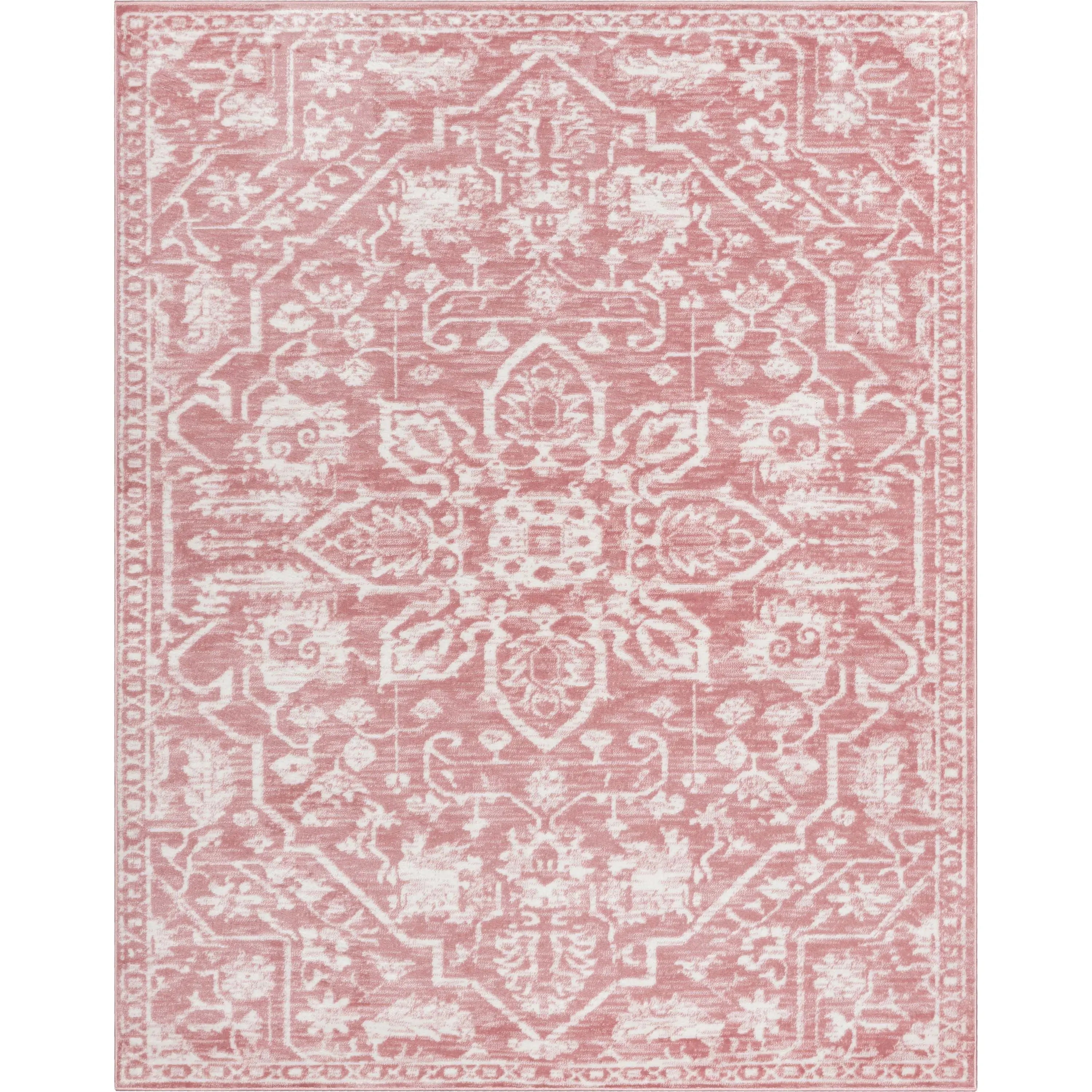 Disa Vintage Medallion Blush Soft Rug By Chill Rugs、mySite、gigharbornorthrealestate