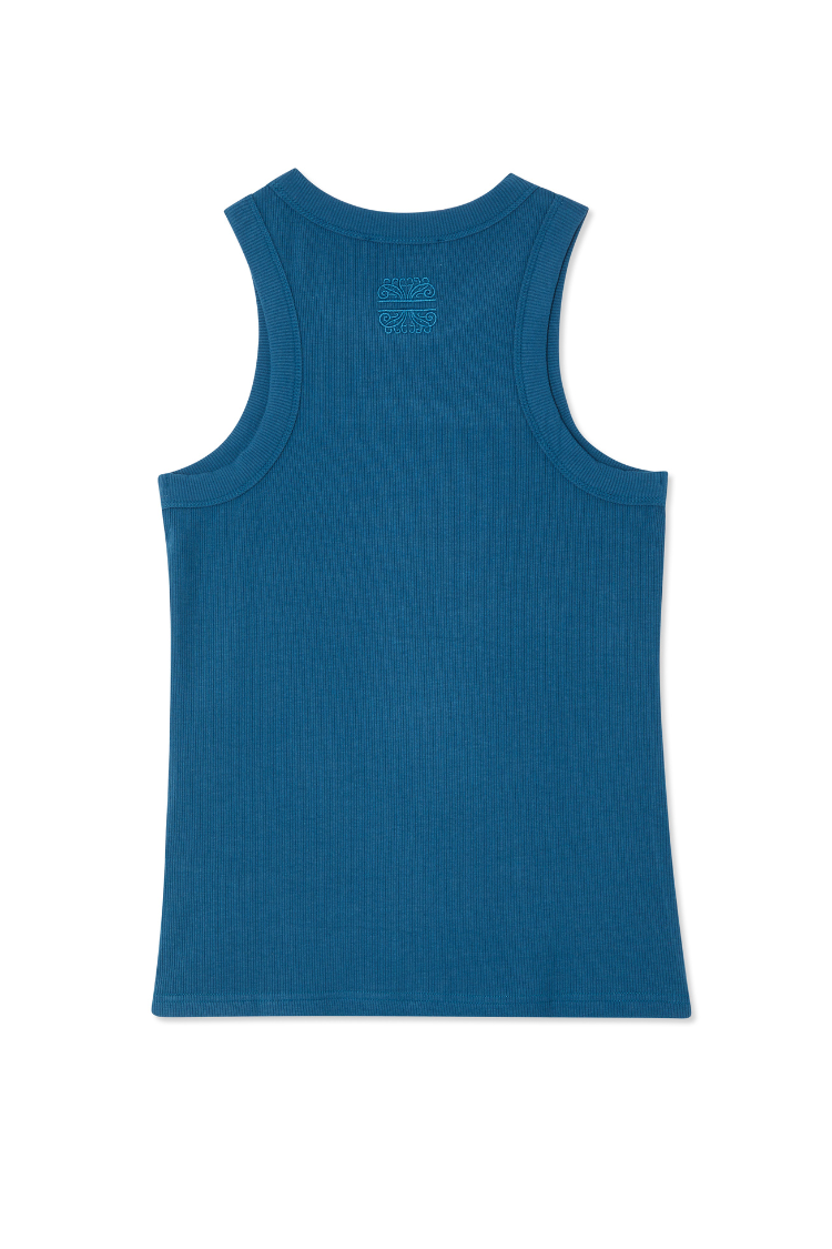 Teal Rib Tank Top、mySite、solidvoid