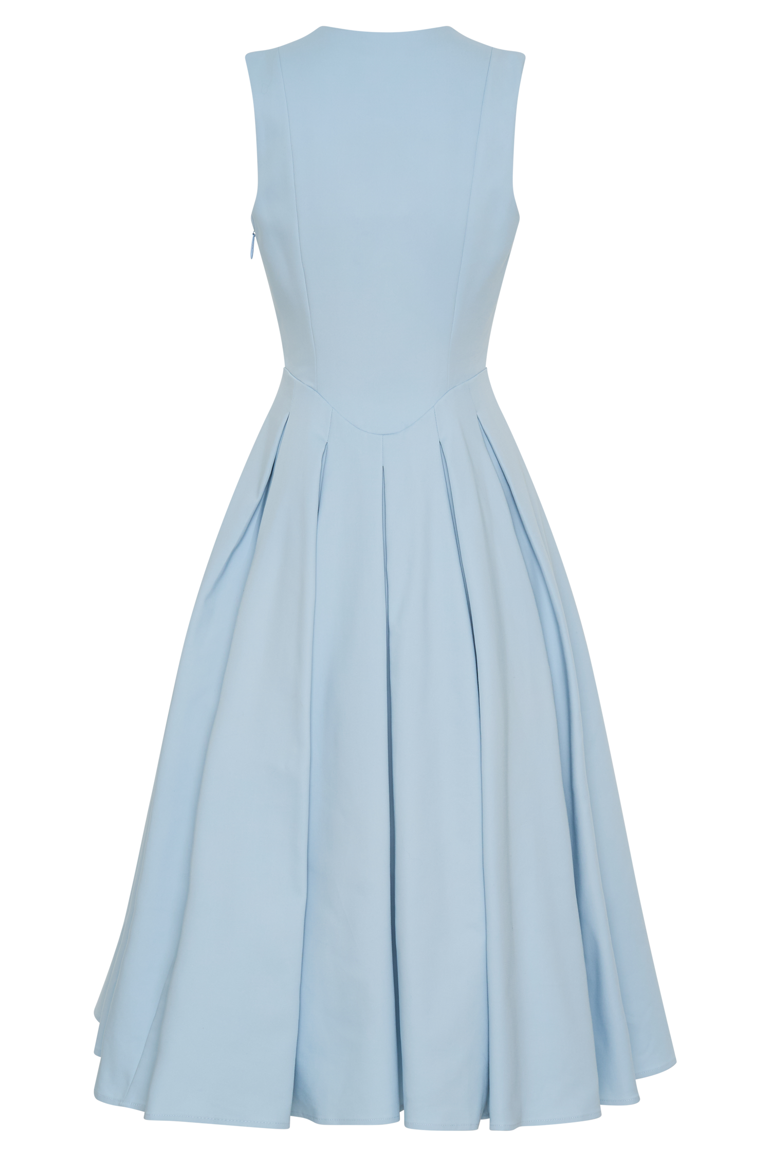 Keely Cotton Sleeveless Midi Dress - Sky Blue、mySite、solidvoid