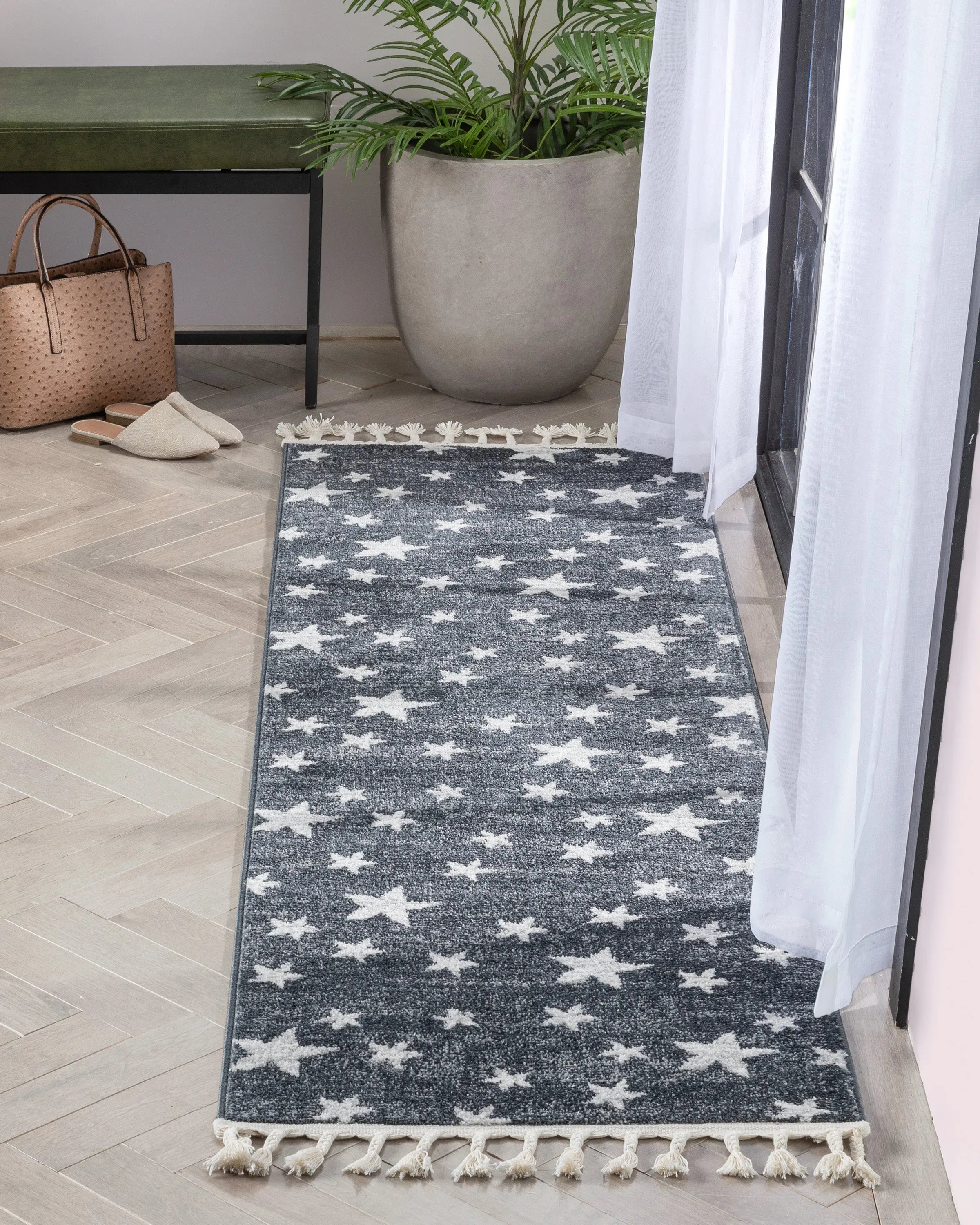Stars Modern Geometric Grey Kids Rug、mySite、gigharbornorthrealestate