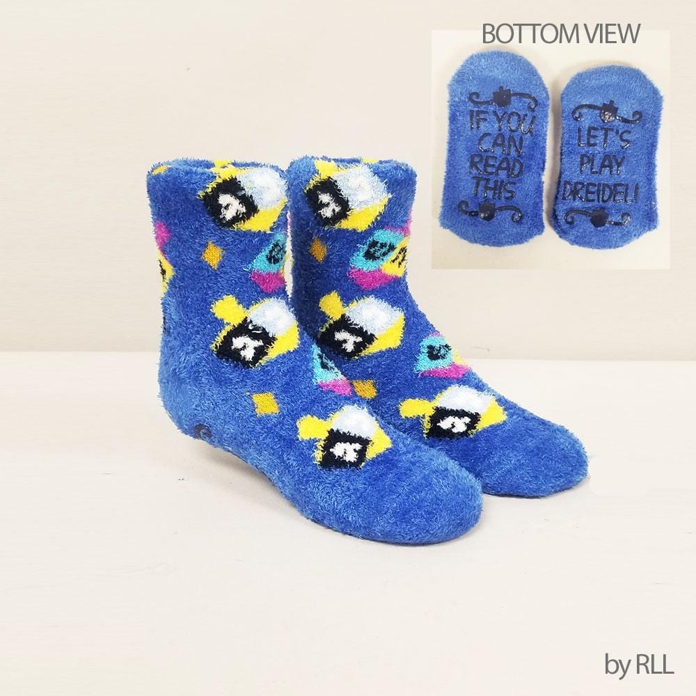 Hanukkah Youth Cozy Slipper Socks with Lurex、mySite、topwebapps
