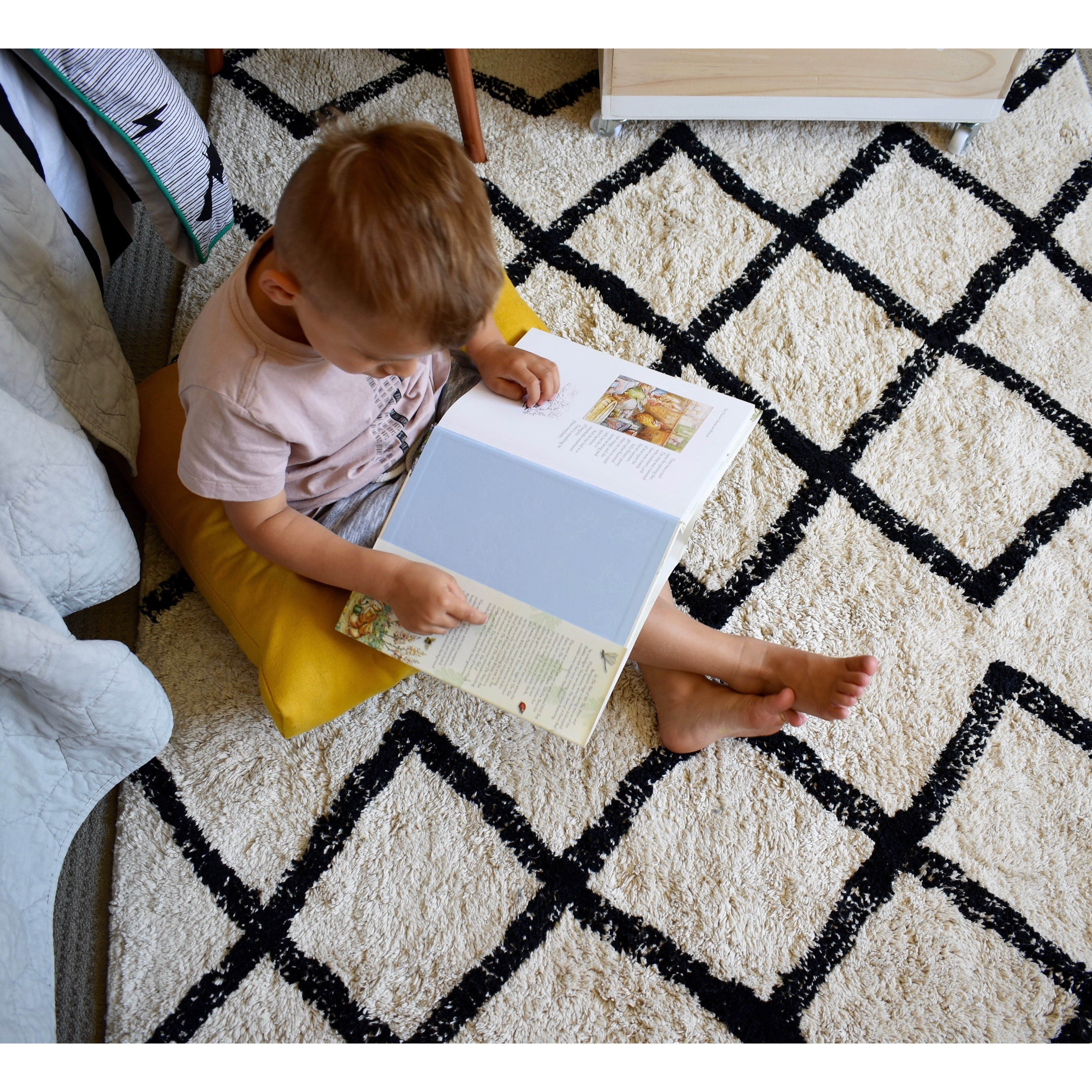 Cotton Berber Black Washable Area Rug、mySite、gigharbornorthrealestate